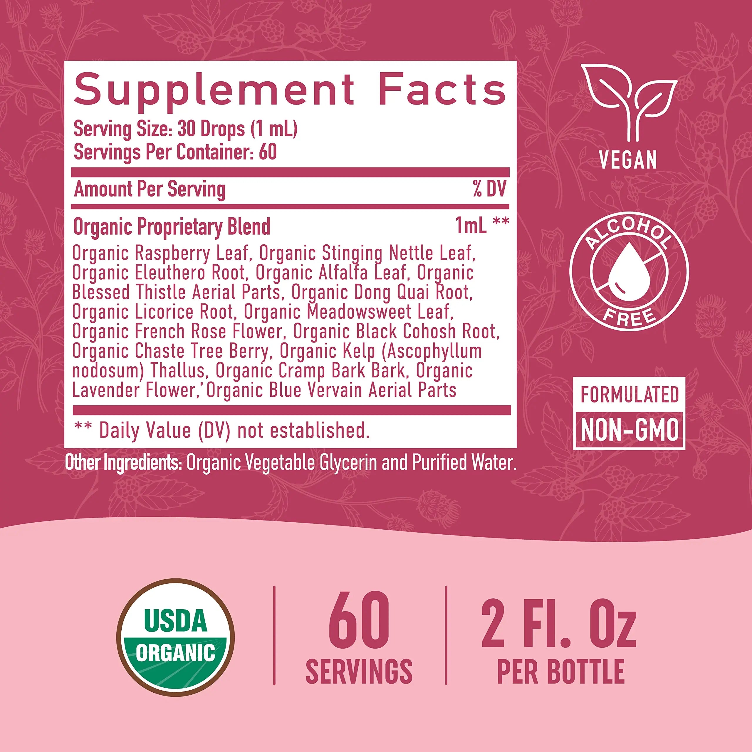 Hormone Balance Liquid Drops | With Stinging Nettle, Black Cohosh, Red Raspberry Leaf SMNutrition Au supplements