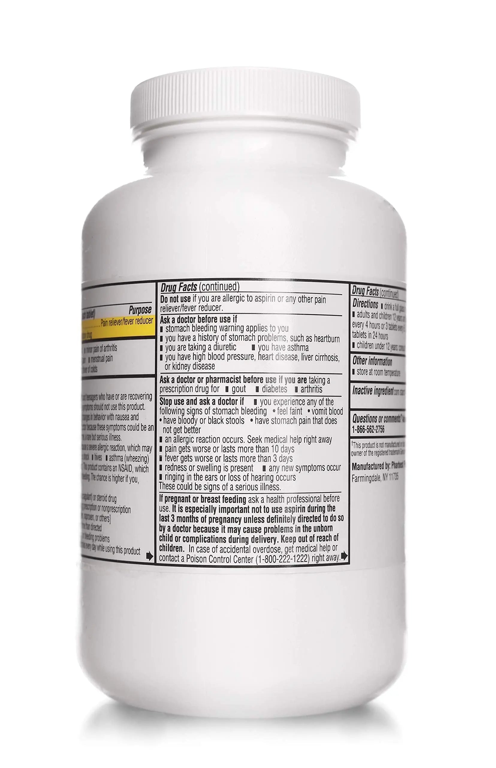 PHARBEST Aspirin 325 mg | Regular Strength | 1000 Count Uncoated Tablets PHARBEST Au supplements