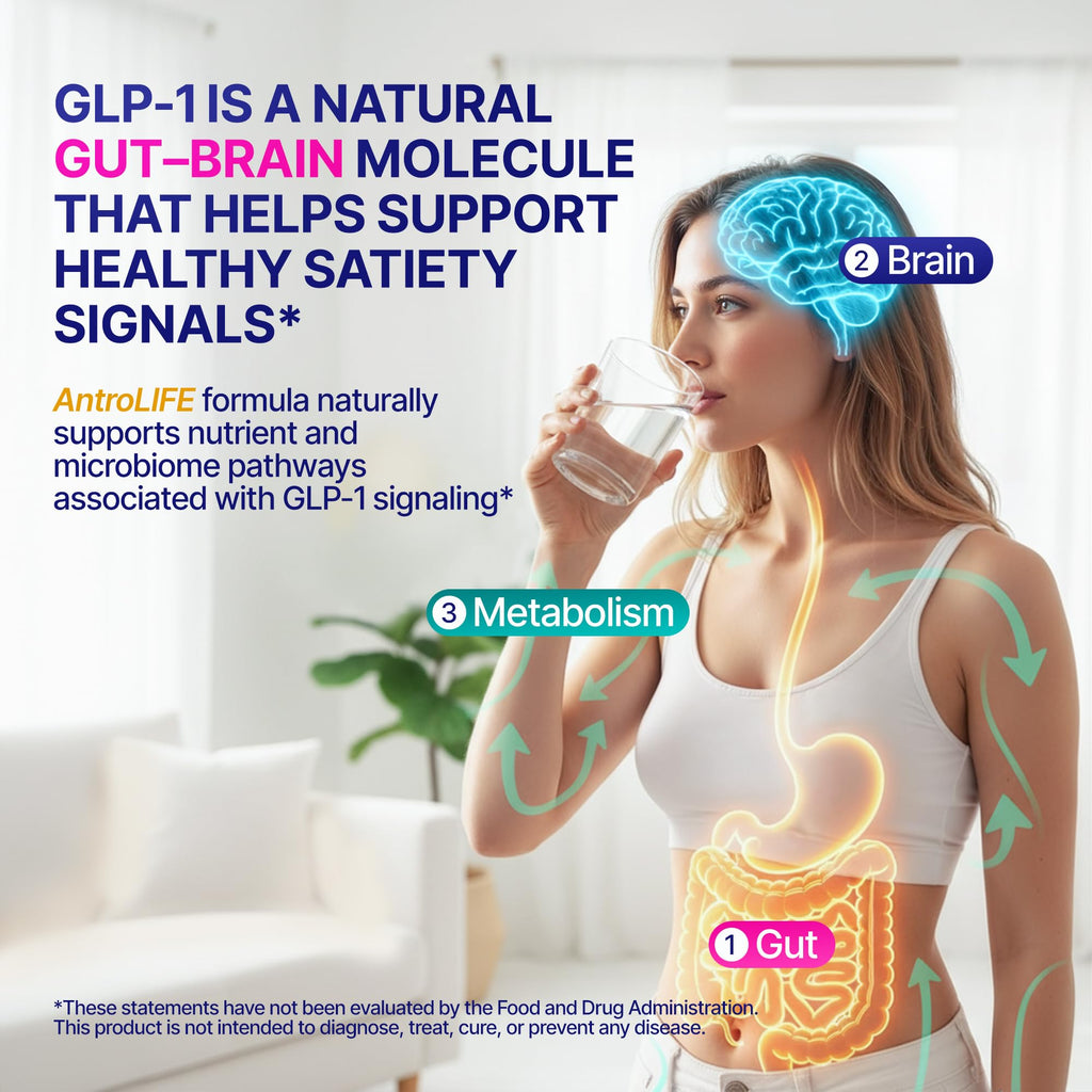 GLP-1 Support – Akkermansia Postbiotic 10B TFU + Berberine HCl 250 mg | 18-Ingredient System | Appetite, Mood & Metabolic Support | Inulin-Free | Saffron, NAD+ Cofactors | 3 Pack | 90-Day Supply ANTROLIFE Au supplements