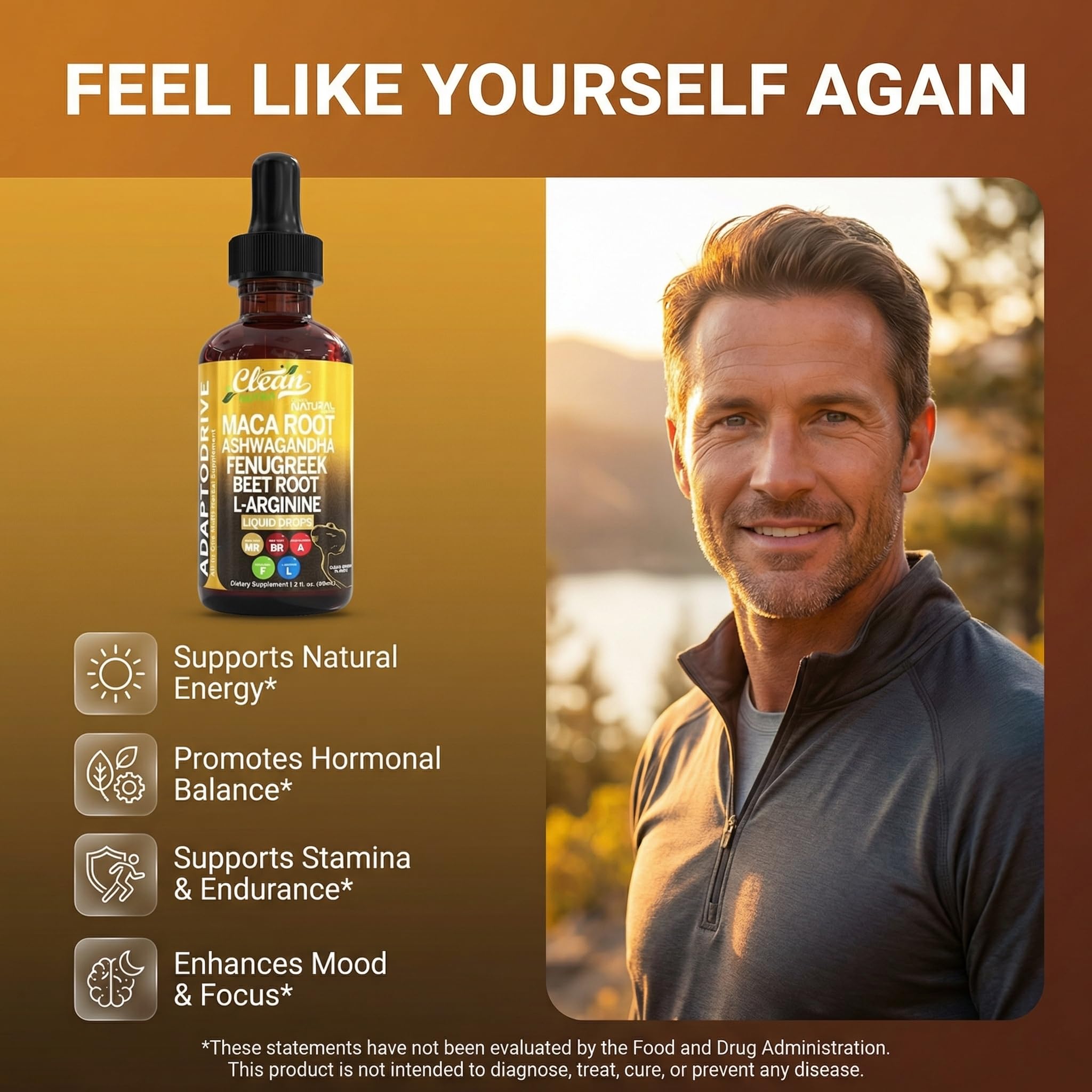 Clean Nutra Organic Maca Root Liquid Drops with Ashwagandha, Fenugreek, Beet Root and L-Arginine Liquid Multivitamin