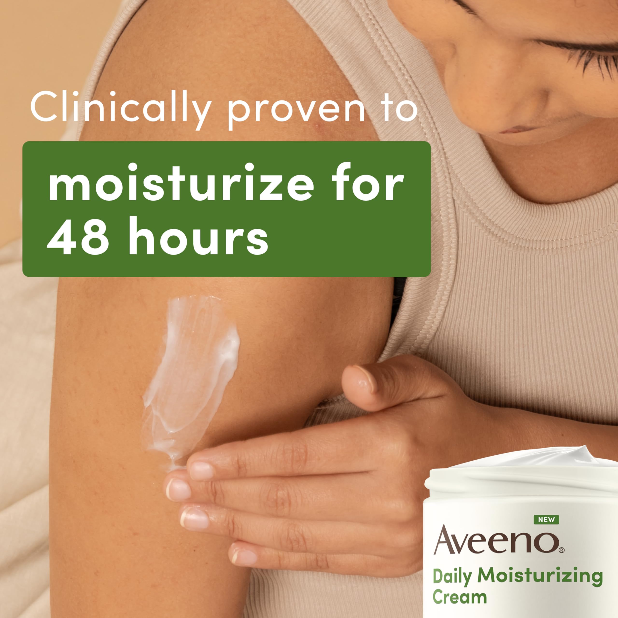 Aveeno Daily Moisturizing Cream with Prebiotic Oat & Shea Butter for Body, Face & Hands Moisturizer Cream