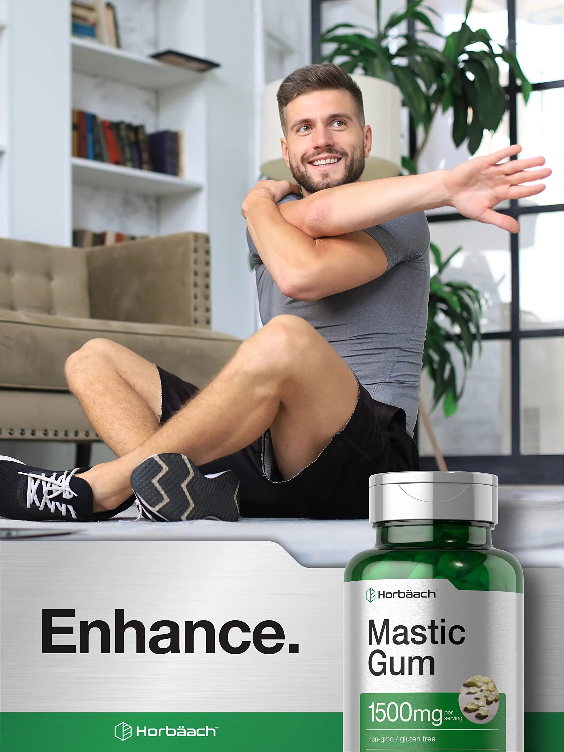 Mastic Gum Capsules 1500mg 100 Count | Non-GMO & Gluten Free | by Horbaach Horbäach Au supplements