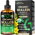 Mullein Drops for Lungs - USDA Organic Liquid - Mullein Leaf Extract Supplement - Made in USA - Lung & Bronchial Cleanse for Smokers - Respiratory Health Support