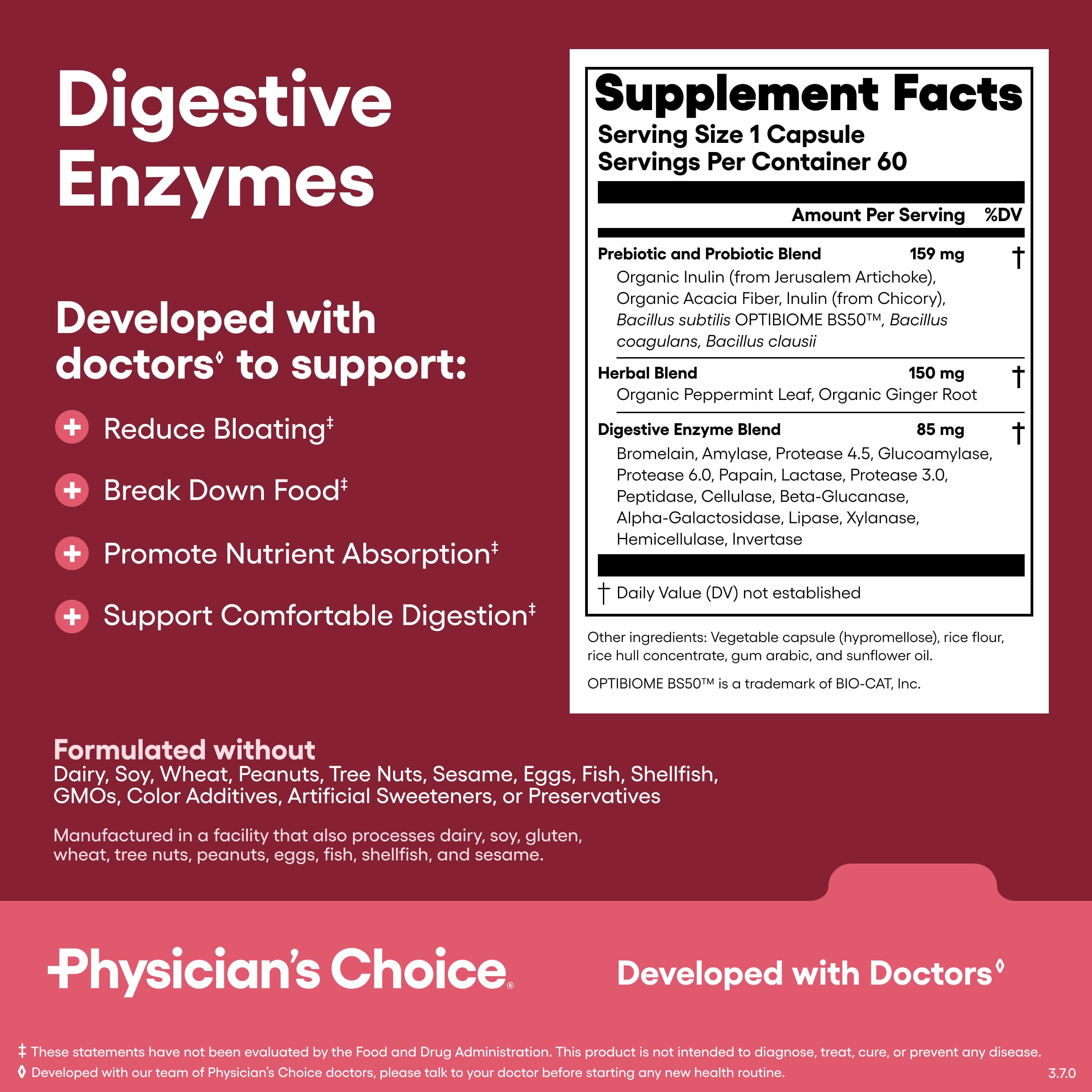 Physician's CHOICE Gut Guardian Bundle: Advanced Bloating & Digestion Support with 60 Billion Probiotic, Digestive Enzymes & Bloat + Gas Probiotic - Daily Gut Health Support for Women and Men Physician's CHOICE Au supplements
