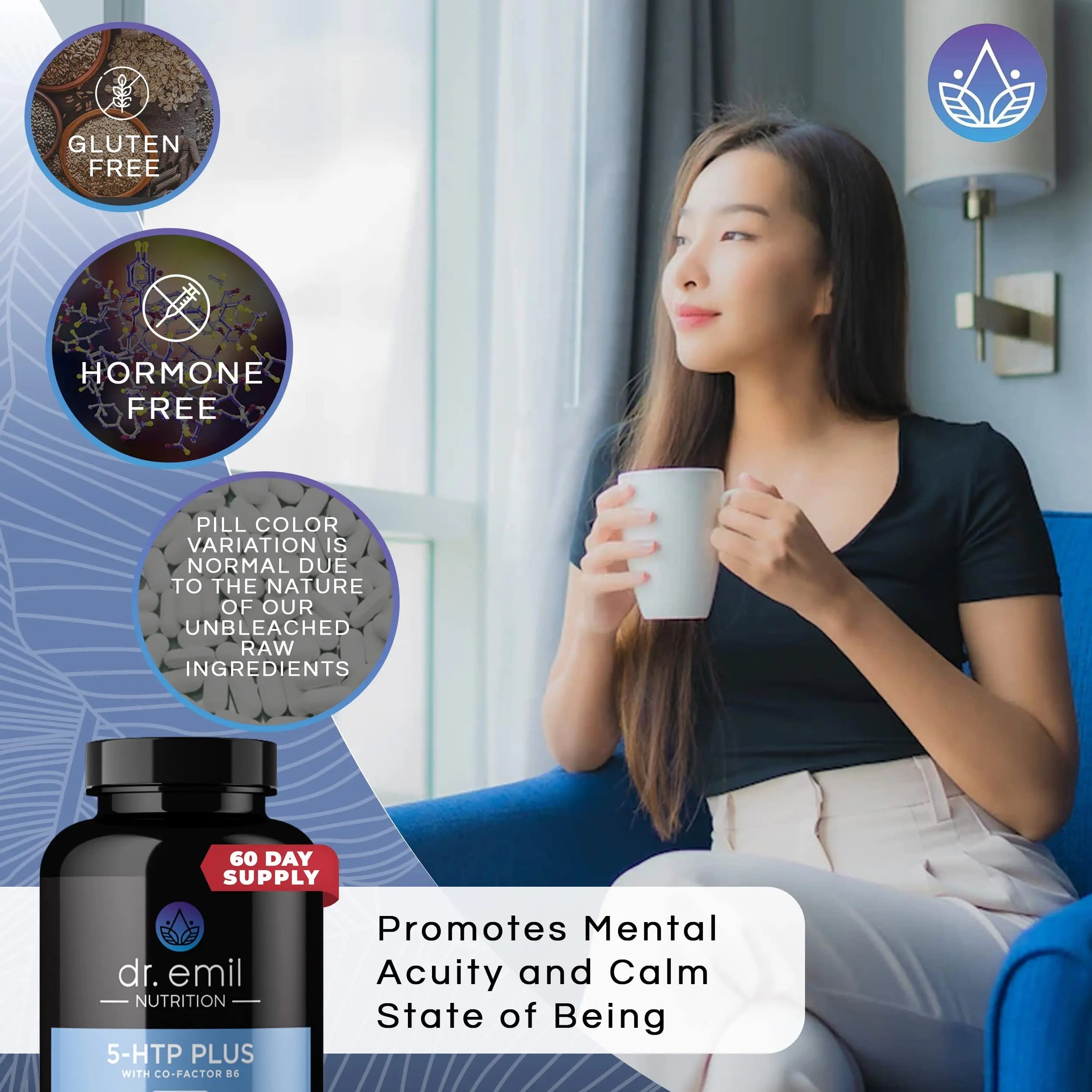 DR EMIL NUTRITION 200 MG 5-HTP Plus with SAM-e for Mood, Stress, and Sleep DR EMIL NUTRITION Au supplements