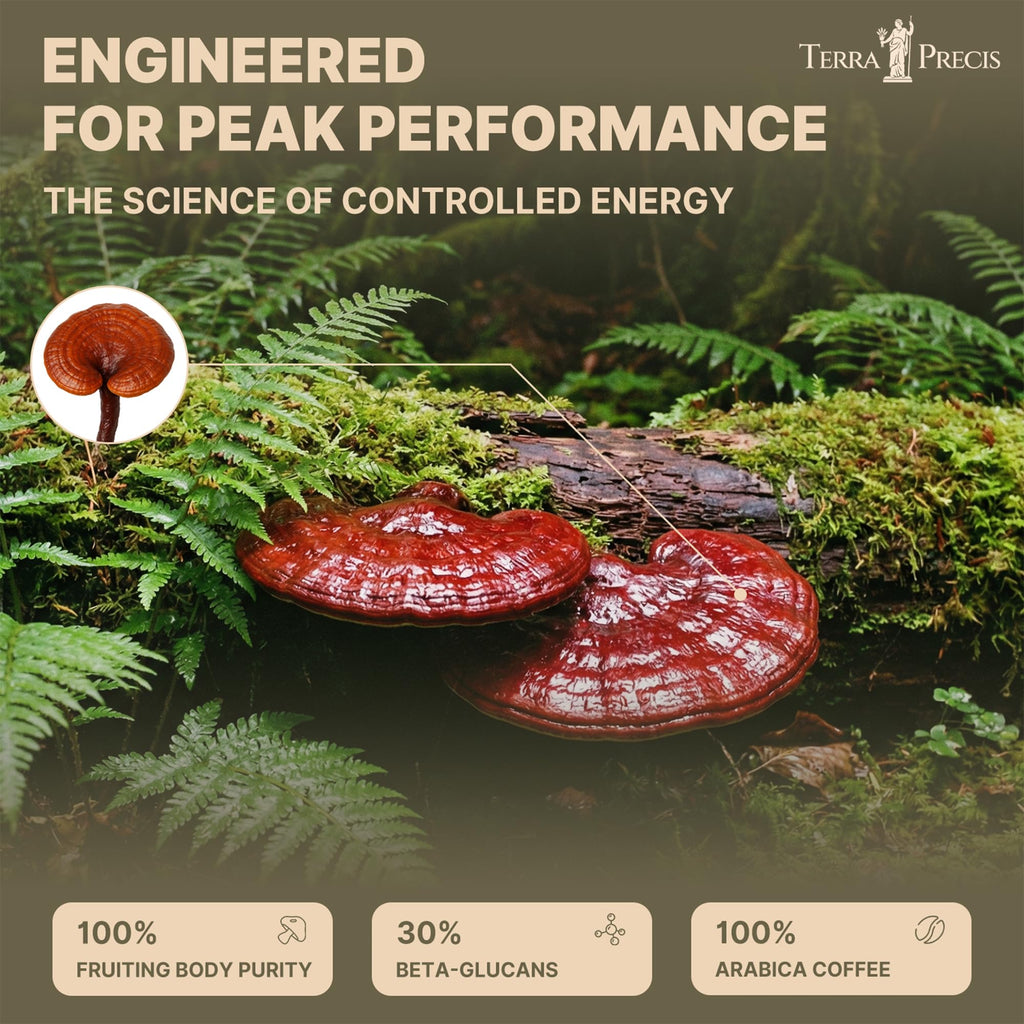 TerraPrecis Mushroom Coffee with 6 Adaptogens Mushrooms Supplement for Organic Lion's Mane&Reishi,Chaga&Other, Instant Coffee with MCT Oil& Arabica for Energy,Focus&Immune Support (30 Servings) TerraPrecis Au supplements