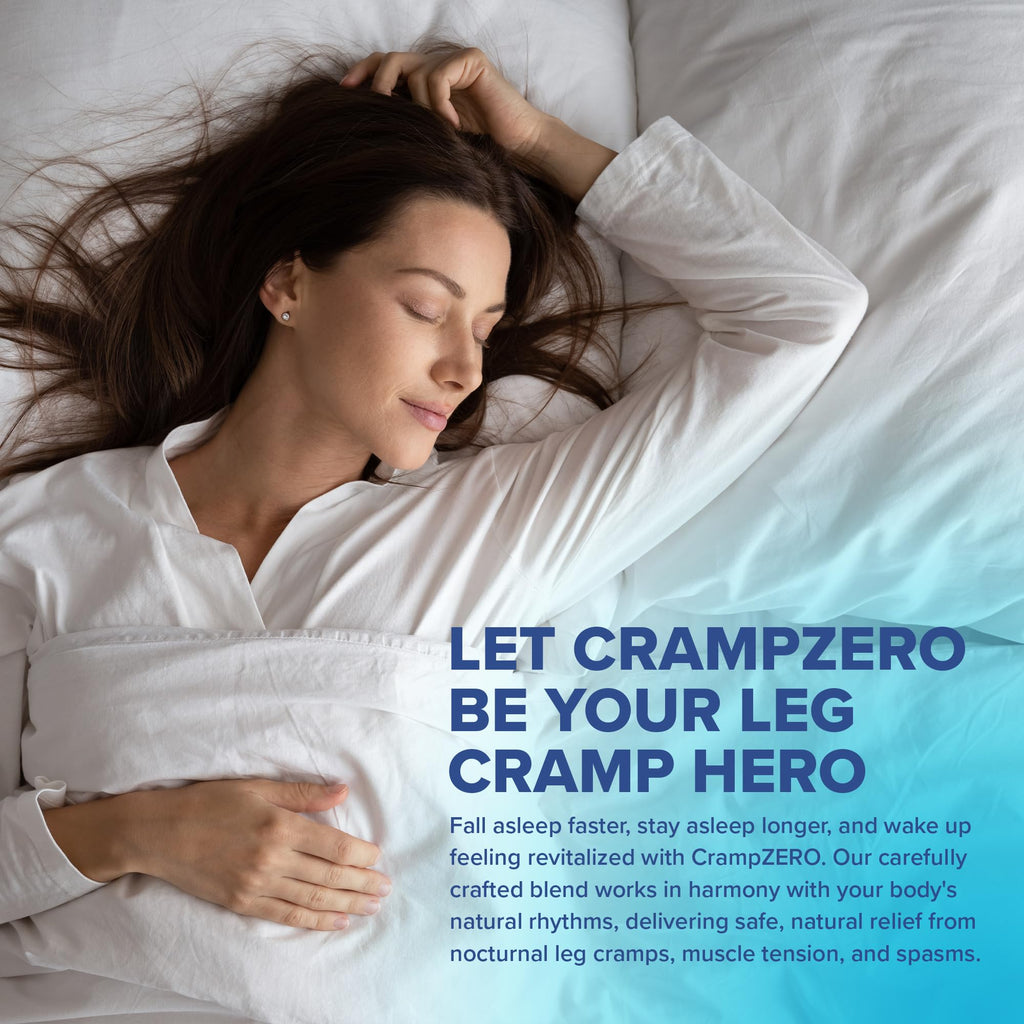CrampZero Magnesium for Leg Cramps at Night – Potassium Magnesium Supplement with Calcium and Vitamin D3, Supports Muscle Relaxation and Function, Night Leg Cramps Relief, 60 Capsules CrampZero Au supplements