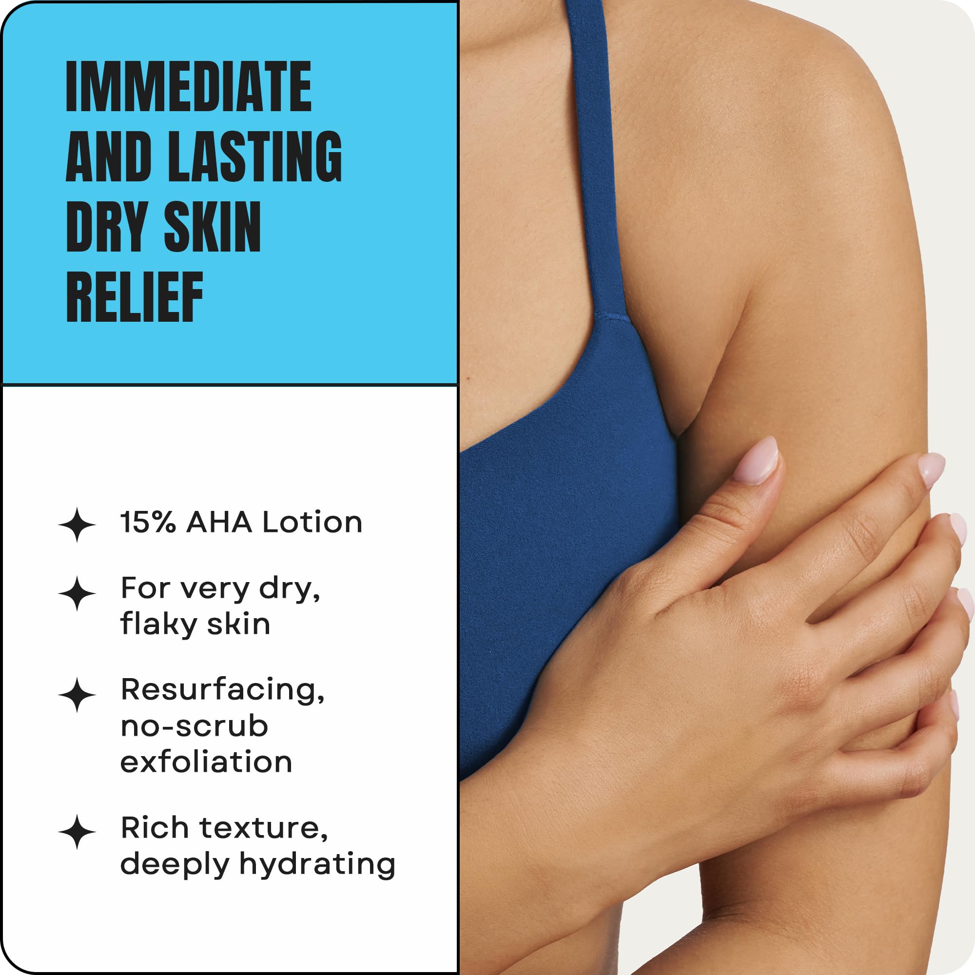 AmLactin Intensive Healing - Therapeutic Body Cream for Extremely Dry Skin - No-Scrub Exfoliator and Body Moisturizer Cream