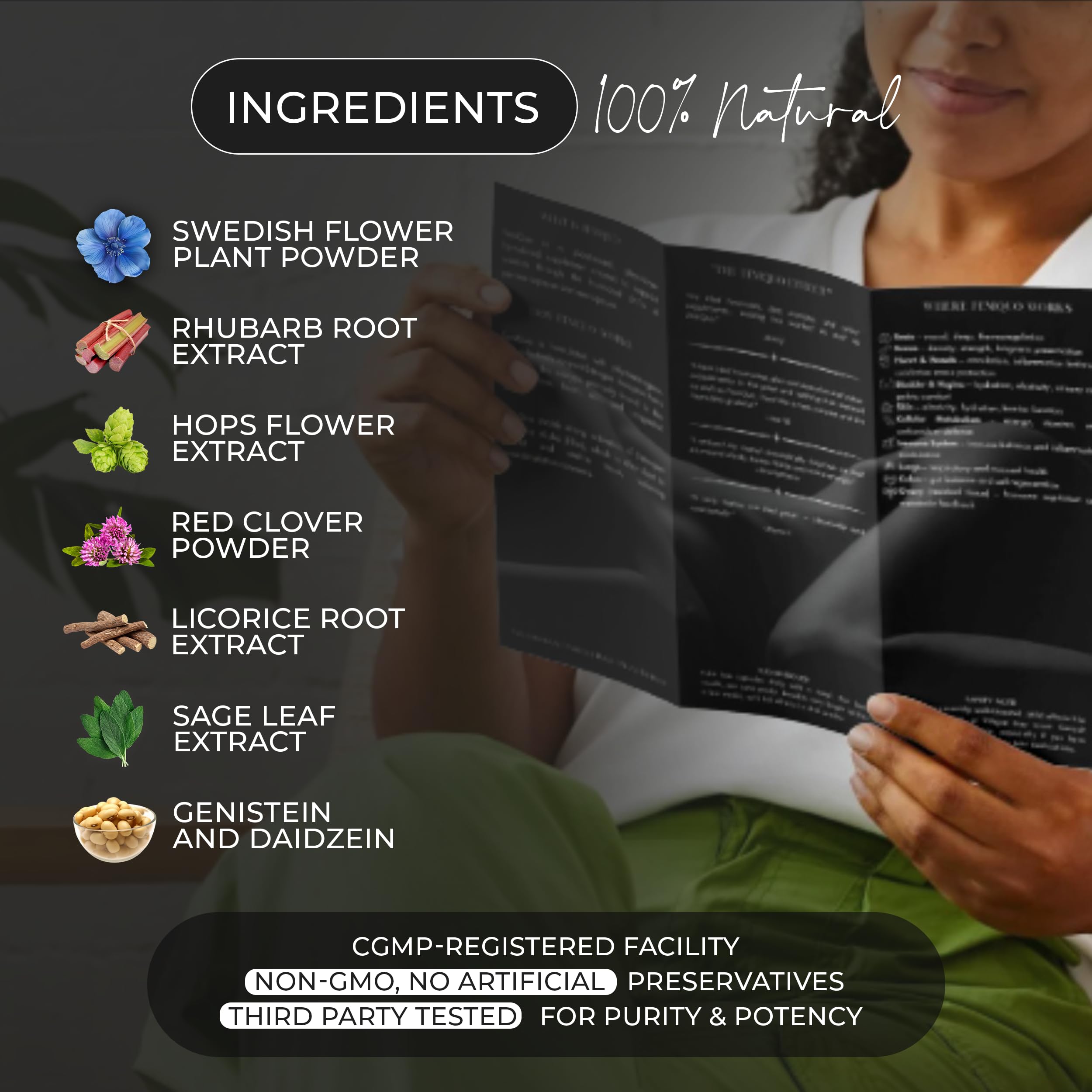 FemQuo by Dr. Honey Menopause & Perimenopause Support for Women Non Hormonal OBGYN Formulated with Rhapontic Rhubarb Red Clover Hops &Sage to Help Hot Flashes Night Sweats Sleep and Mood 60 Capsules FemQuo by Dr. Honey Au supplements