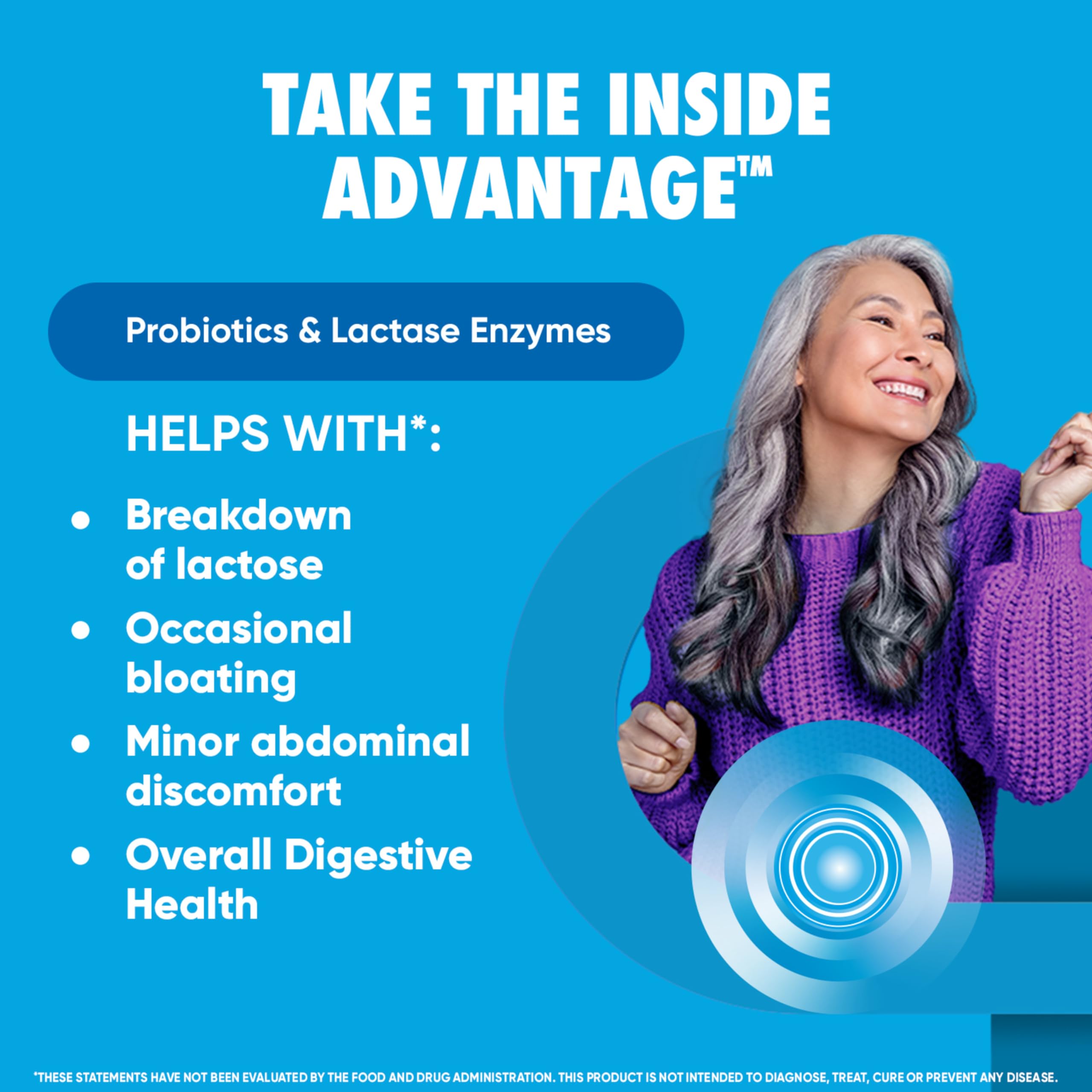 Digestive Advantage Lactose Defense Capsules (96 Count In A Box), Helps Breaks Down Lactose and Defend Against Digestive Upset