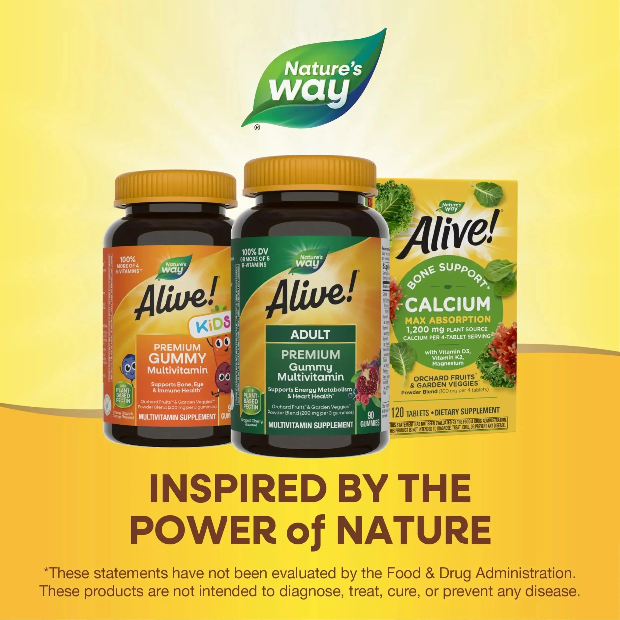 Nature's Way Alive! Adult Premium Multivitamin Gummy, Full B-Vitamin Complex, Supports Energy Metabolism & Heart Health*, 90 Gummies Nature's Way Au supplements