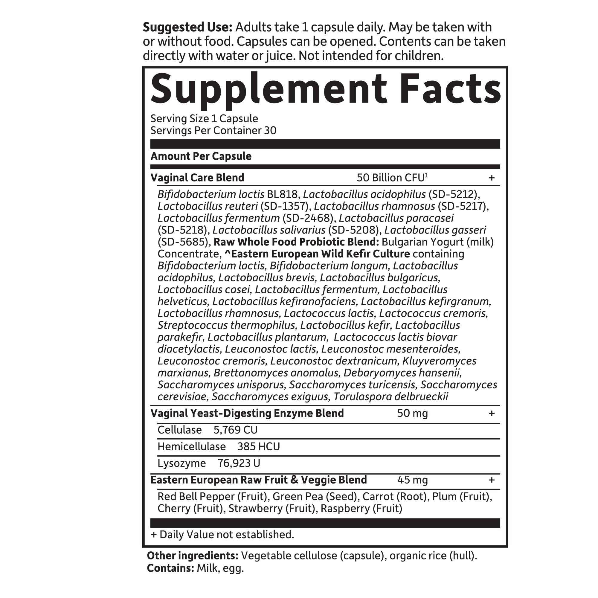 Garden of Life Raw Probiotics Vaginal Care - 50 Billion CFU - 38 Probiotic Strains - Supports Vaginal & Urinary Tract Health - Shelf Stable - 30 Vegetarian Capsules Garden of Life Au supplements