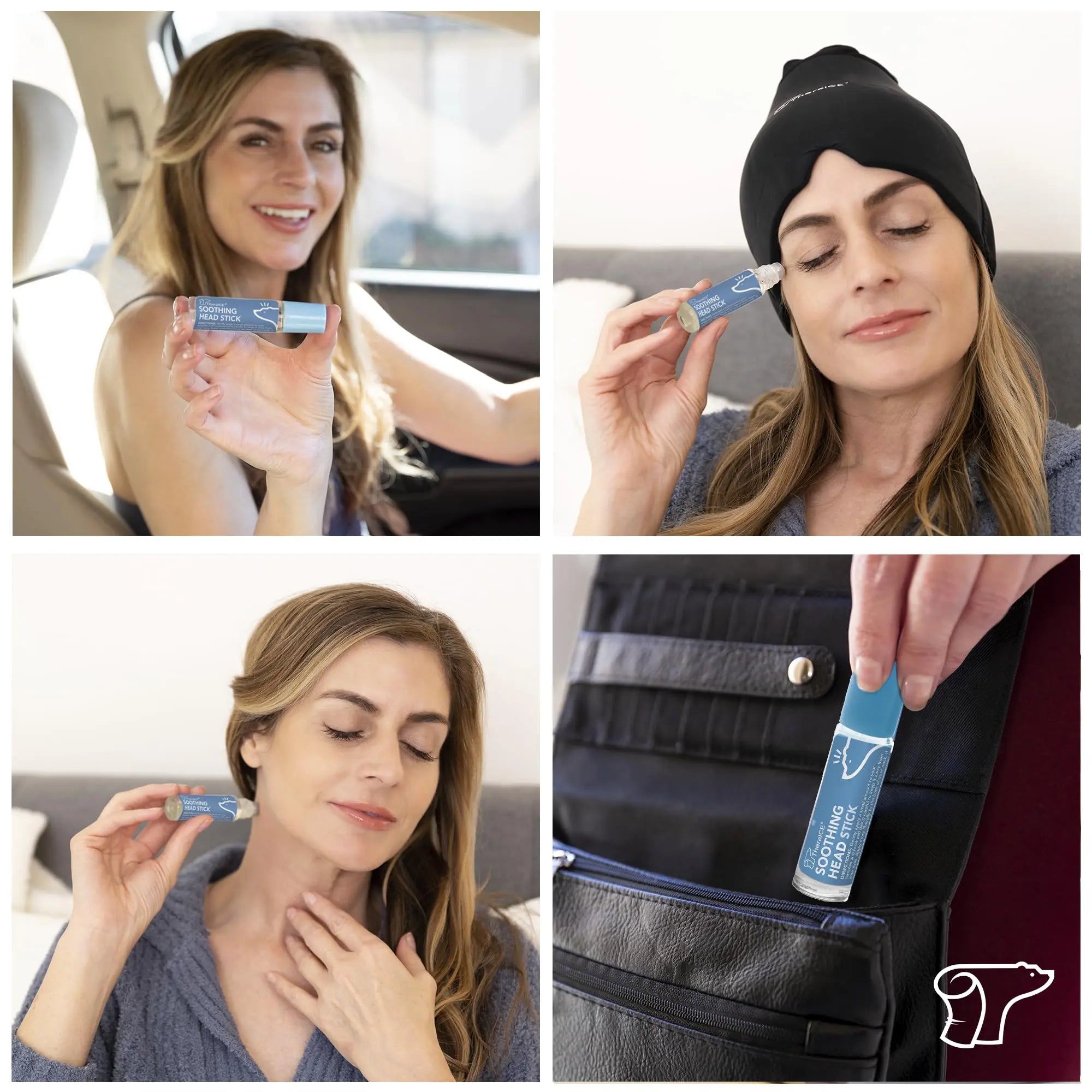 TheraICE Soothing Head Stick 10 ml (.33-Oz) Essential Oil Roll on Aromatherapy TheraICE Rx Au supplements