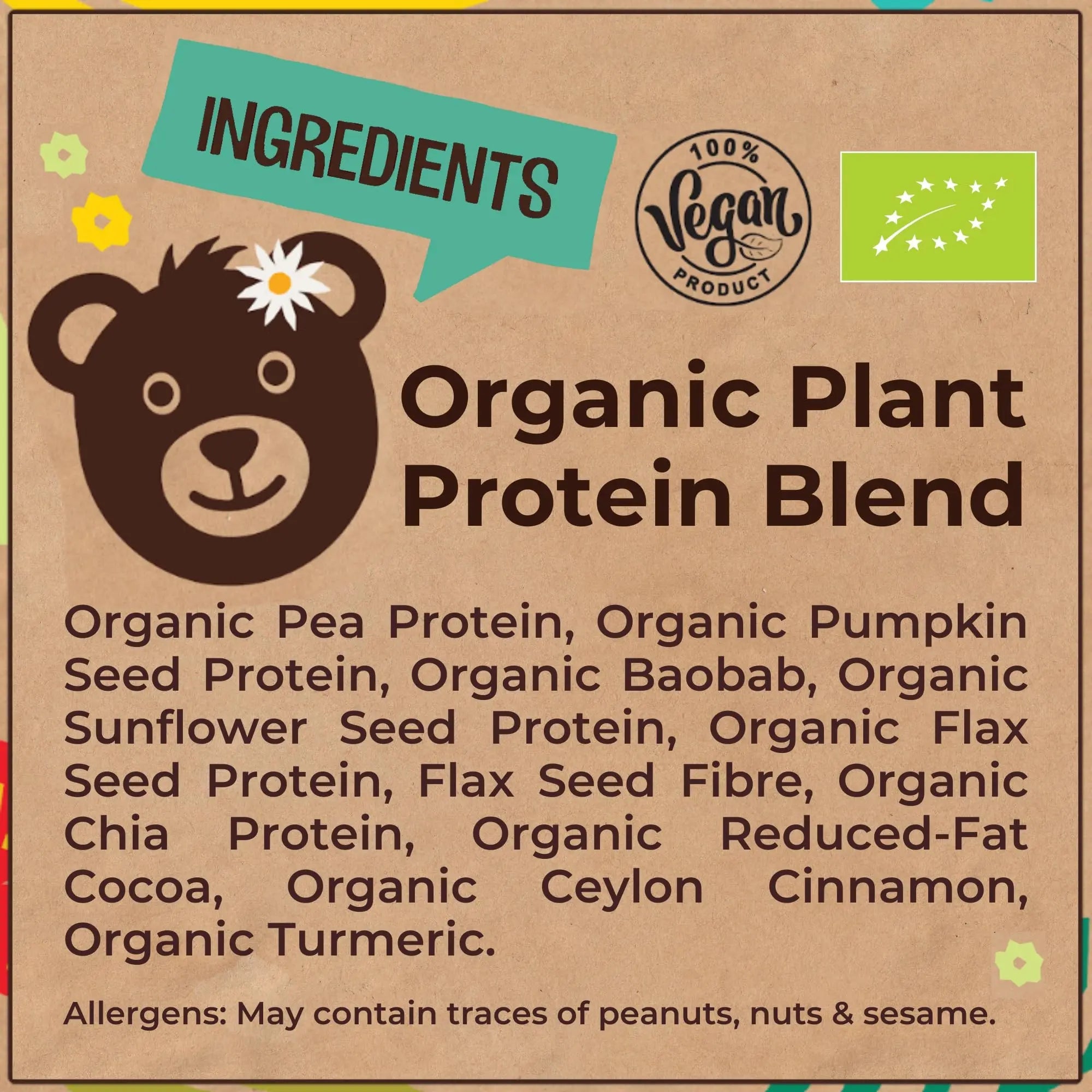 Naked Organic Vegan Protein Powder Blend (1kg - 57 Servings) Unsweetened Wyldsson Au supplements