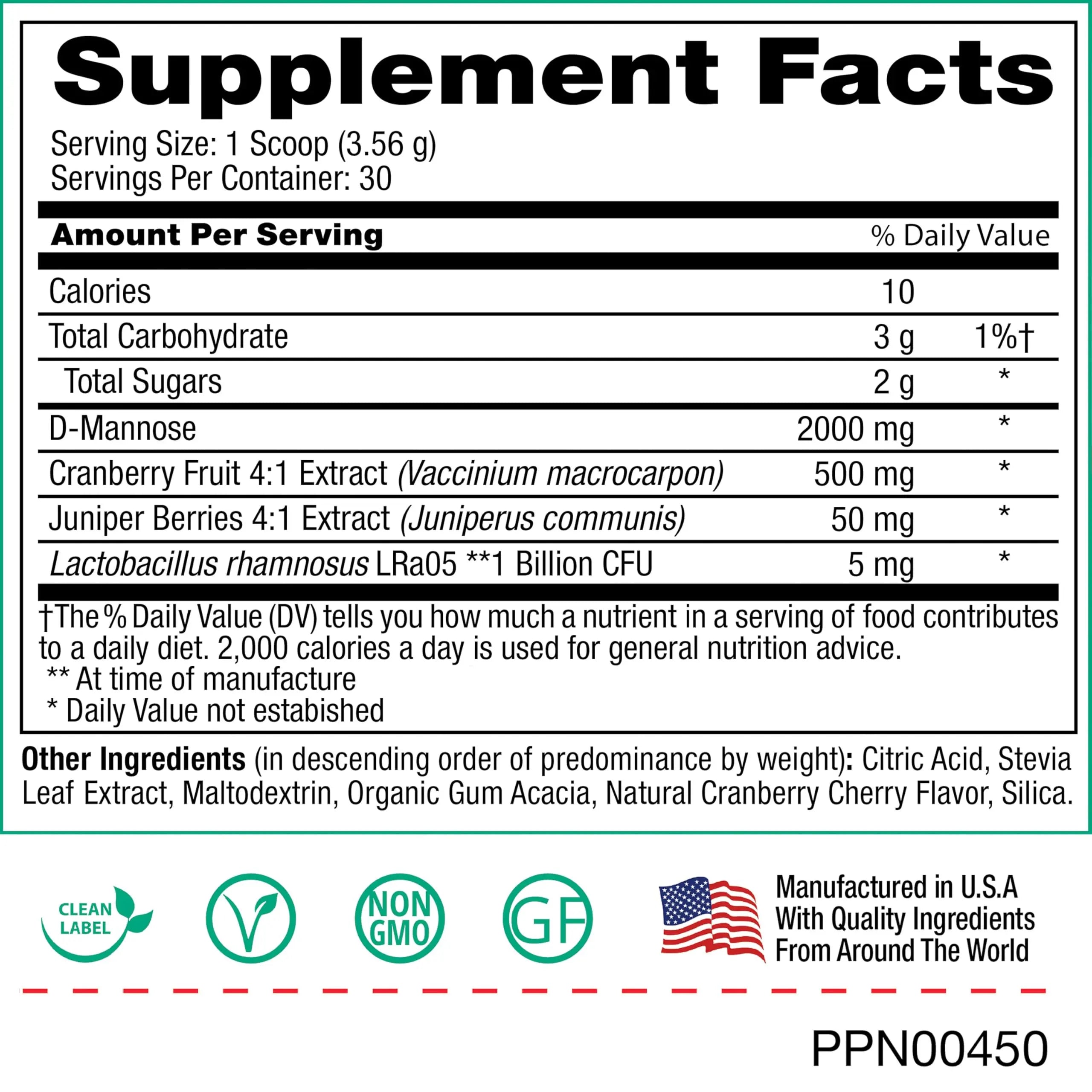 Peak Urinary Tract Supplement Powder - Cranberry and D-Mannose Powder with Juniper Berries and Probiotics for Urinary Tract Health, Ph Balance, UTI Defense - Vegan, Gluten Free (30 Day Supply) Peak Pure & Natural Au supplements