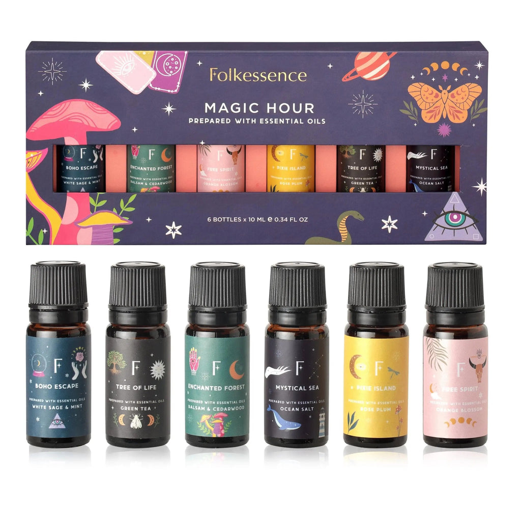 Folkulture Essential Oil Set for Diffuser, Set of 6, Aromatherapy Diffuser Oil Scents for Home Folkulture Au supplements