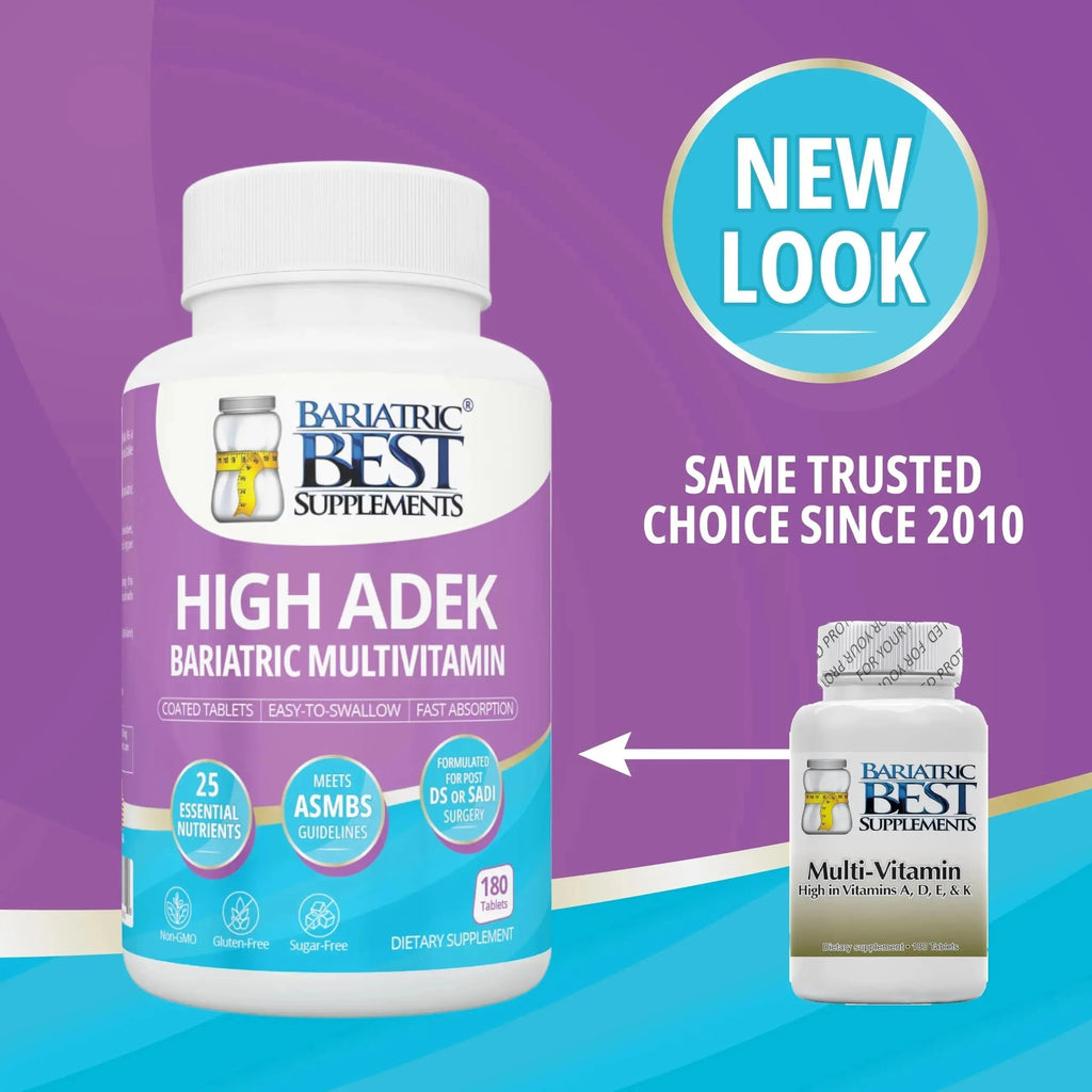 High A D E K Bariatric Multivitamin for Post DS/SADI Surgery, 25 Essential Nutrients for Post-Weight Loss Surgery, 180 Tablets Bariatric Best Supplements Au supplements