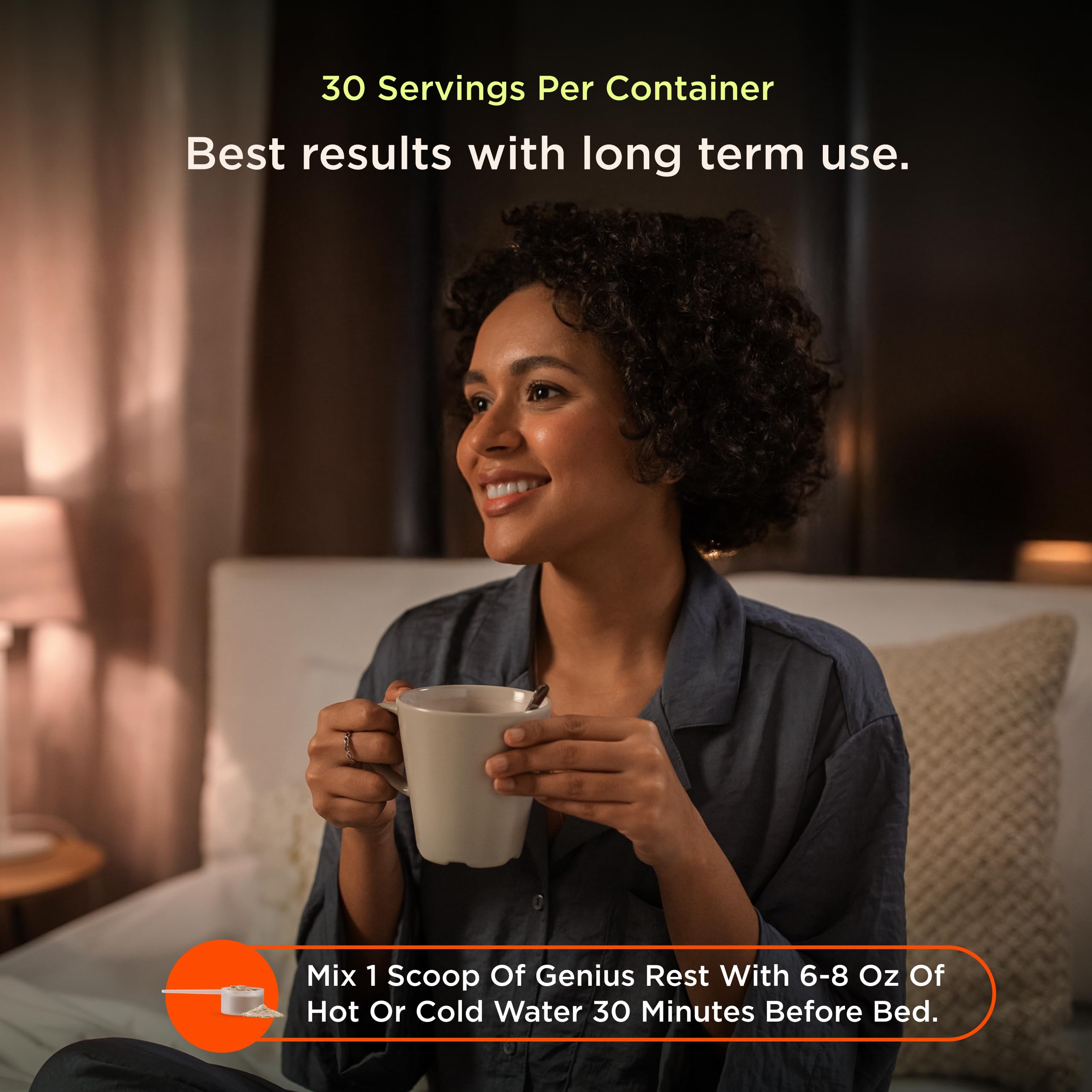 The Genius Brand Genius Rest Nootropic – Melatonin-Free Sleep Support Supplement for Calm & Relaxation – Lemon Tea – 30 Servings The Genius Brand Au supplements