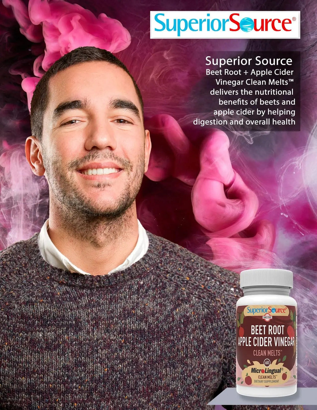 Superior Source Beet Root + Apple Cider Vinegar Clean Melts, 60 Instant Dissolving & Great Superior Source Au supplements