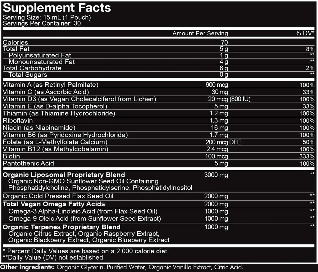 Codeage Daily Men Liquid Vitamins Supplement - Liposomal Multivitamin A, B, C, D, E, Biotin, Omega-3 & Omega-9 Codeage Au supplements