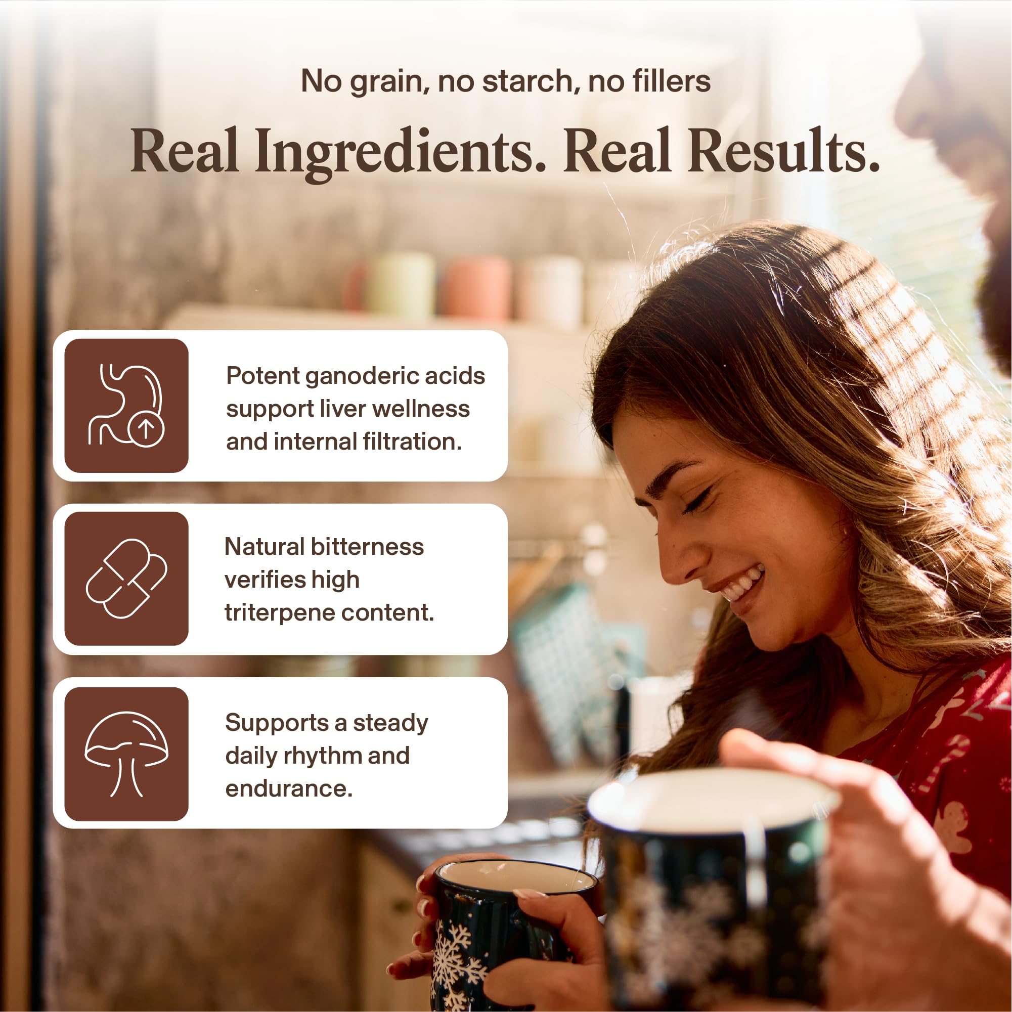 Real Mushrooms Reishi Mushroom Capsules - Handpicked Organic Mushroom Extracts