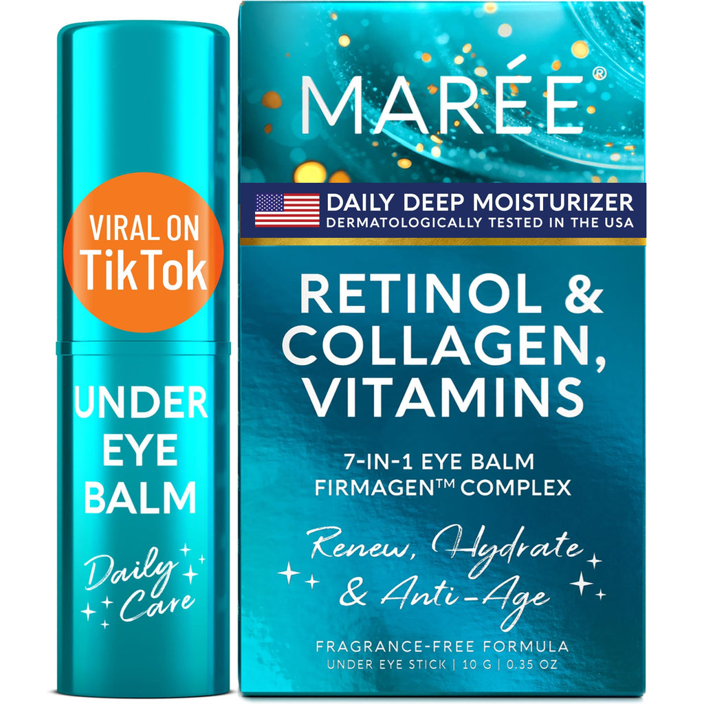 MAREE Under Eye Balm Stick with Retinol & Ceramide Complex – Facial Moisturizer for Dark Circles & Wrinkles