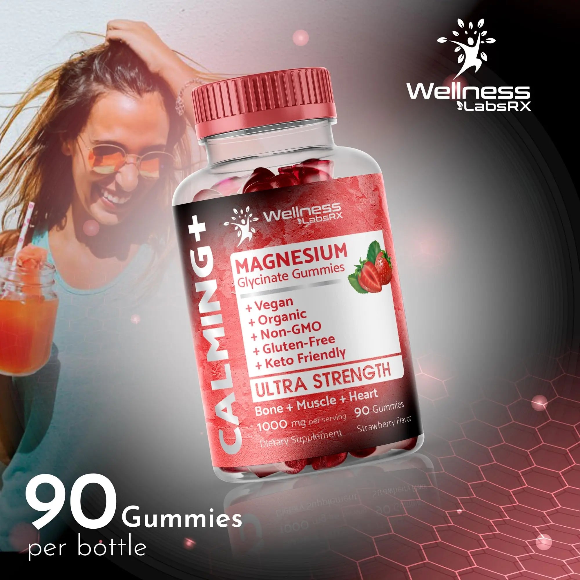 Magnesium Glycinate Gummies - 1000 mg - Magnesium Supplement to Support WELLNESS LABSRX Au supplements