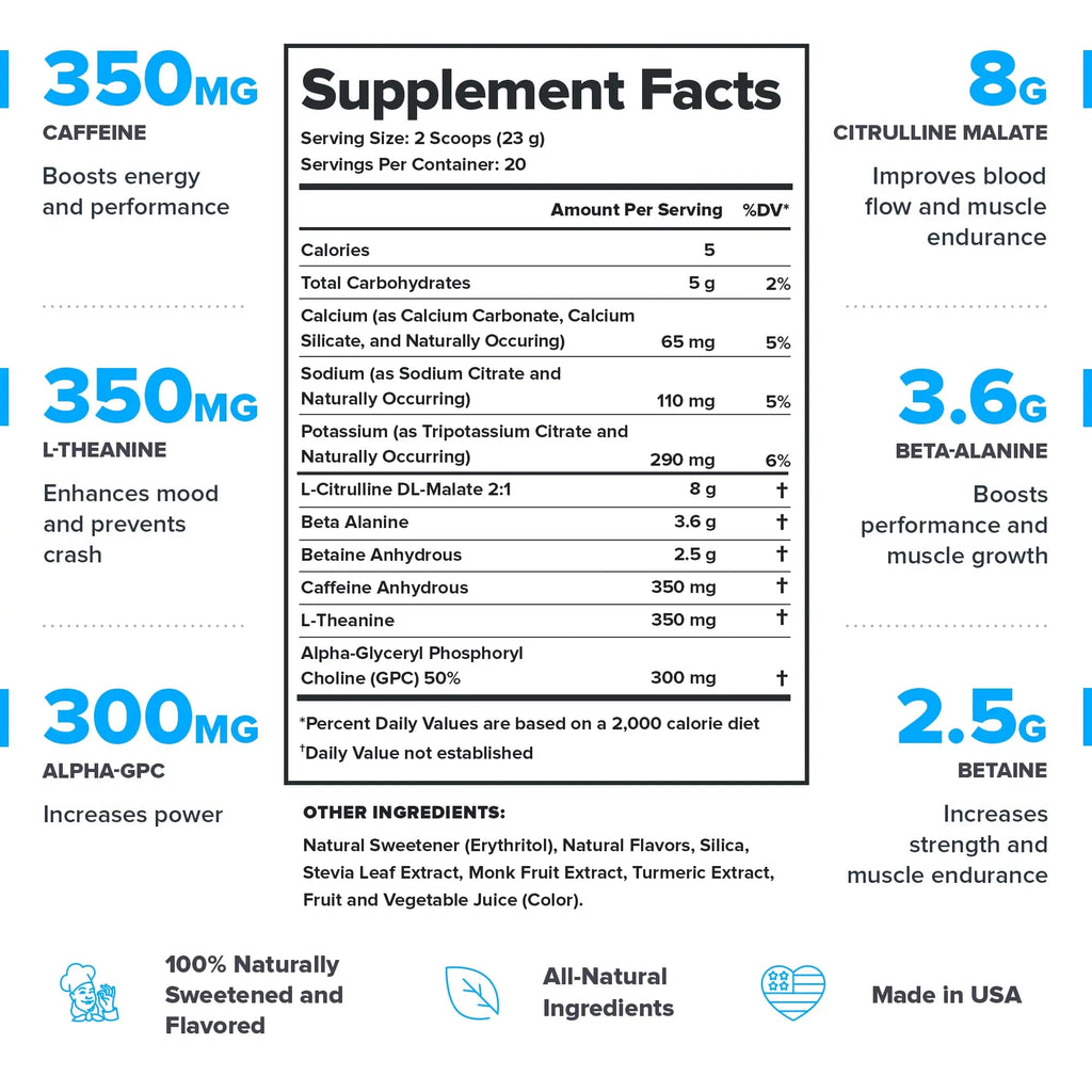 LEGION Pulse Pre Workout Supplement - All Natural Nitric Oxide Preworkout Drink LEGION Au supplements