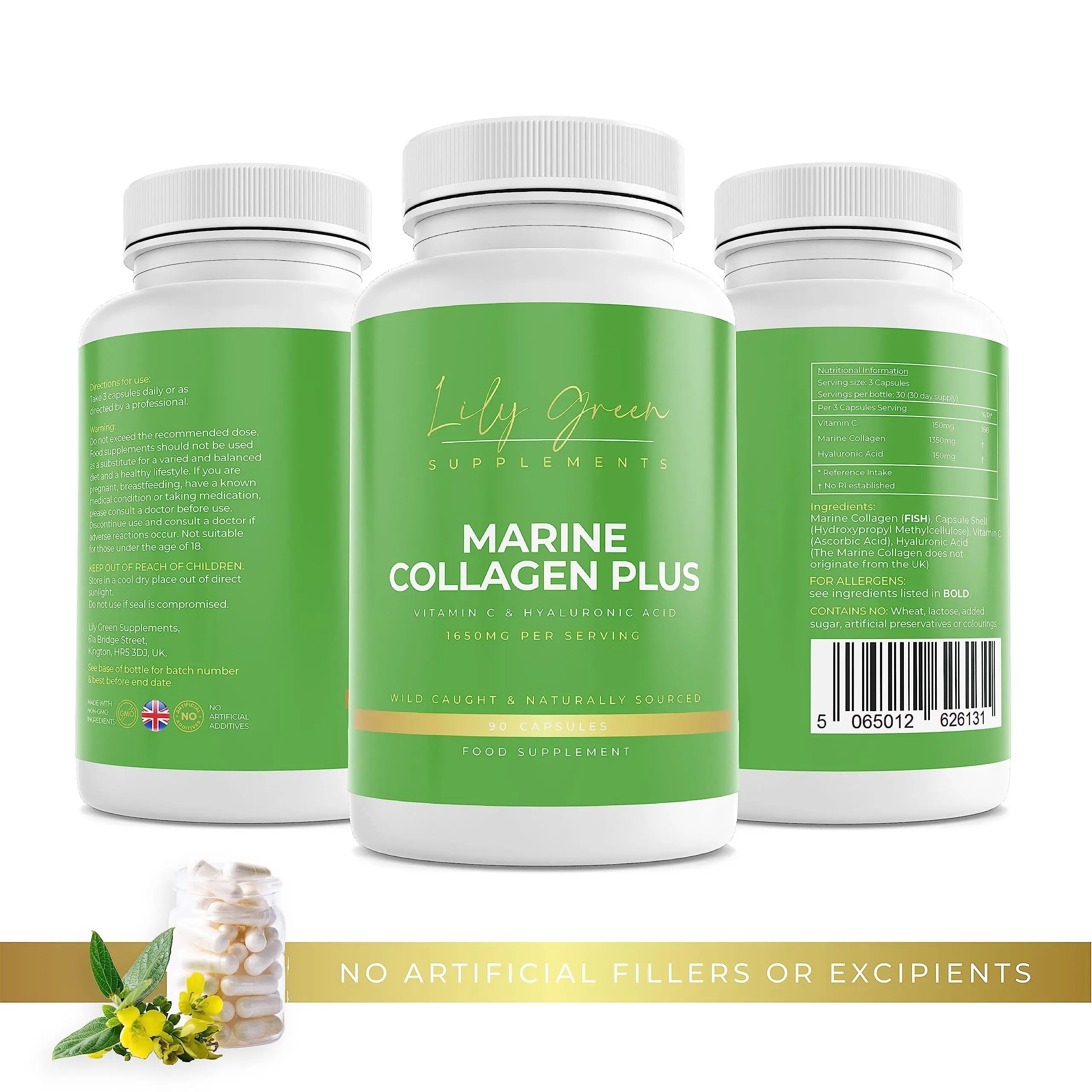 Lily Green | Marine Collagen with Hyaluronic Acid & Vitamin C - 1650mg per Serving Lily Green Supplements Au supplements