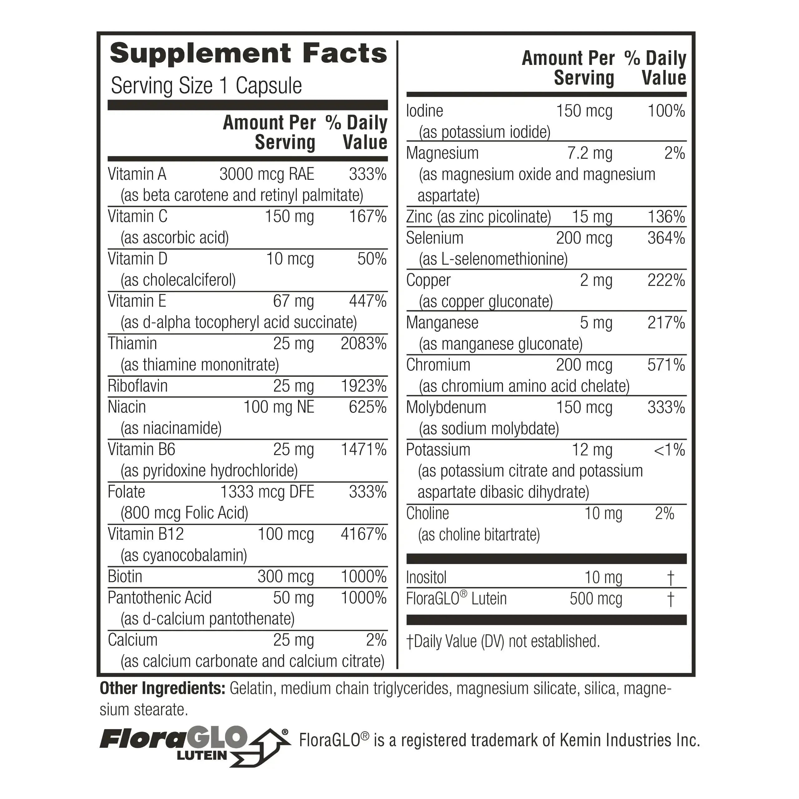 Twinlab Daily One Caps Without Iron - Nutritional Supplement with Zinc, B Vitamins, Magnesium, and More - 180 Capsules Twinlab Au supplements