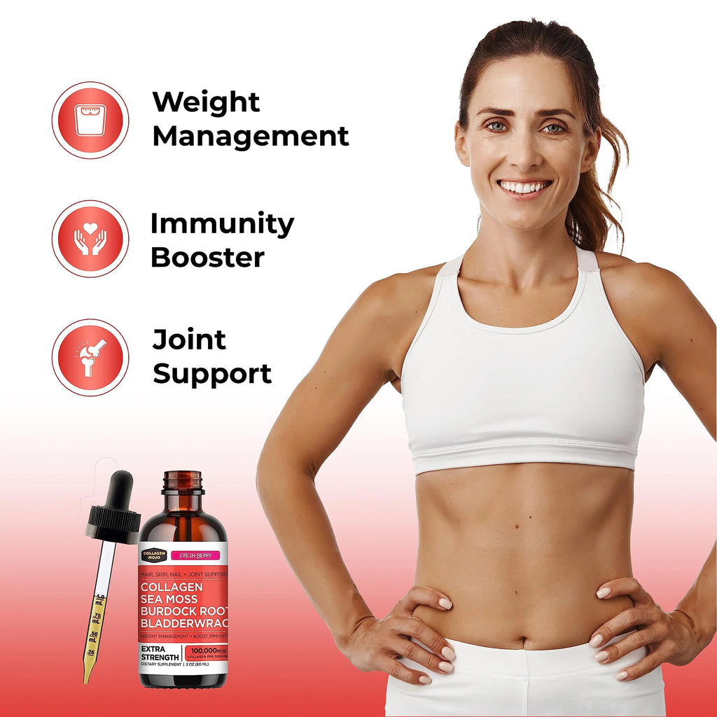 Collagen Mojo Liquid Collagen Peptides with Sea Moss, Burdock Root & Bladderwrack Collagen Mojo Au supplements