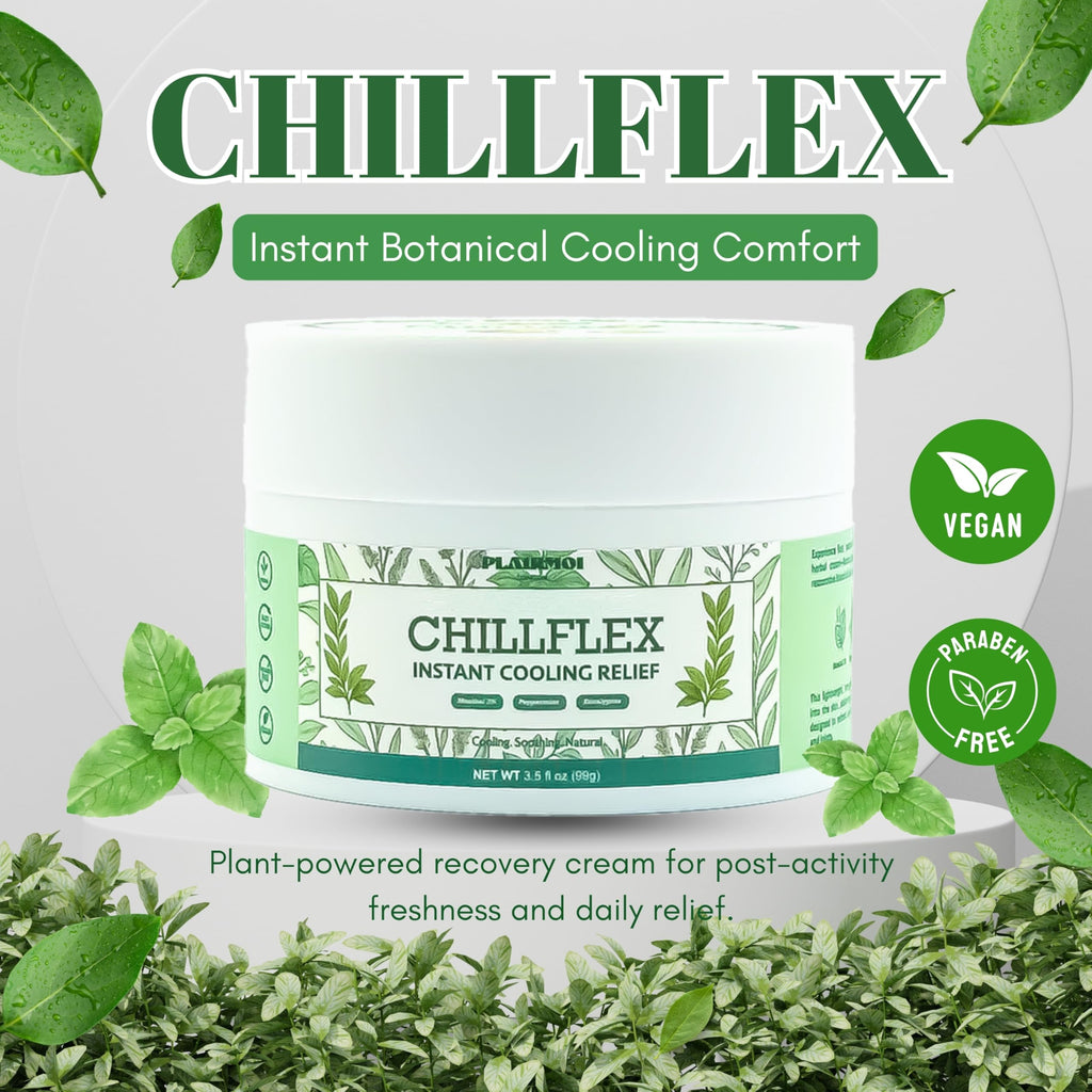 PLAIRMOI CHILLFLEX Pain Relief Gel for Muscle Aches, Joint Pain, Discomfort & Inflammation – Fast Acting, Cooling, Non-Greasy with 3% Menthol & Eucalyptus – 3.5 oz, 1-Pack PLAIRMOI Au supplements