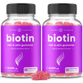 NutraChamps (2 Pack) Biotin Gummies 10,000mcg [High Potency] for Healthy Hair, Skin & Nails for Adults & Kids - 5000mcg in Each Gummy Vitamin - Vegan, Non-GMO
