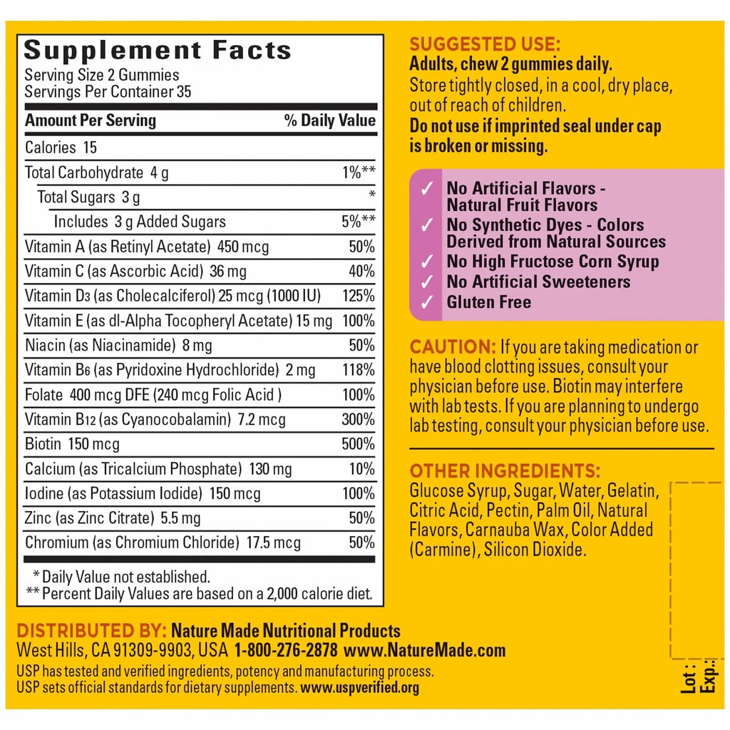 Nature Made Multivitamin For Women, Womens Gummy Multivitamins for Daily Nutritional Support, 70 Multi Vitamin Gummies, 35 Day Supply Nature Made Au supplements
