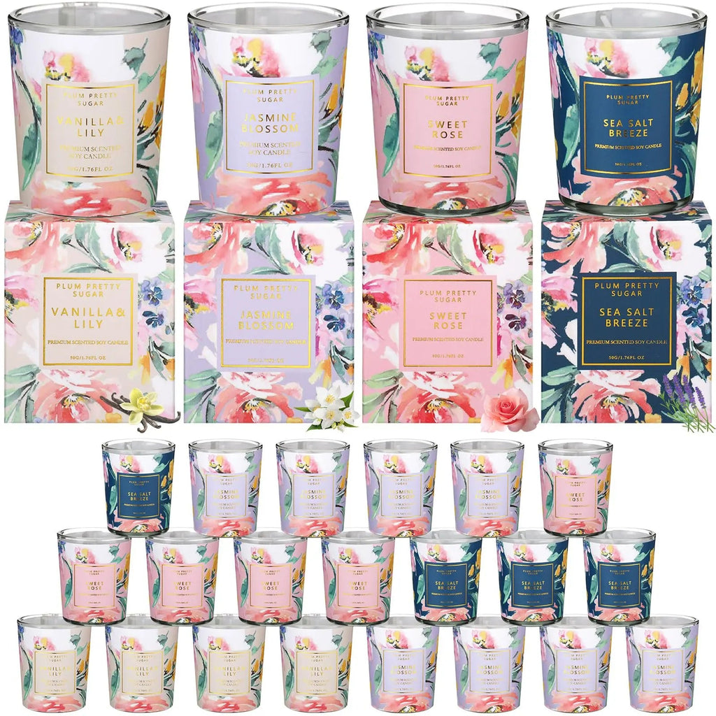 MTLEE 24 Pcs Candles for Home Scented Candle Gifts for Women Bulk 8 Long Lasting Aromatherapy Jar MTLEE Au supplements