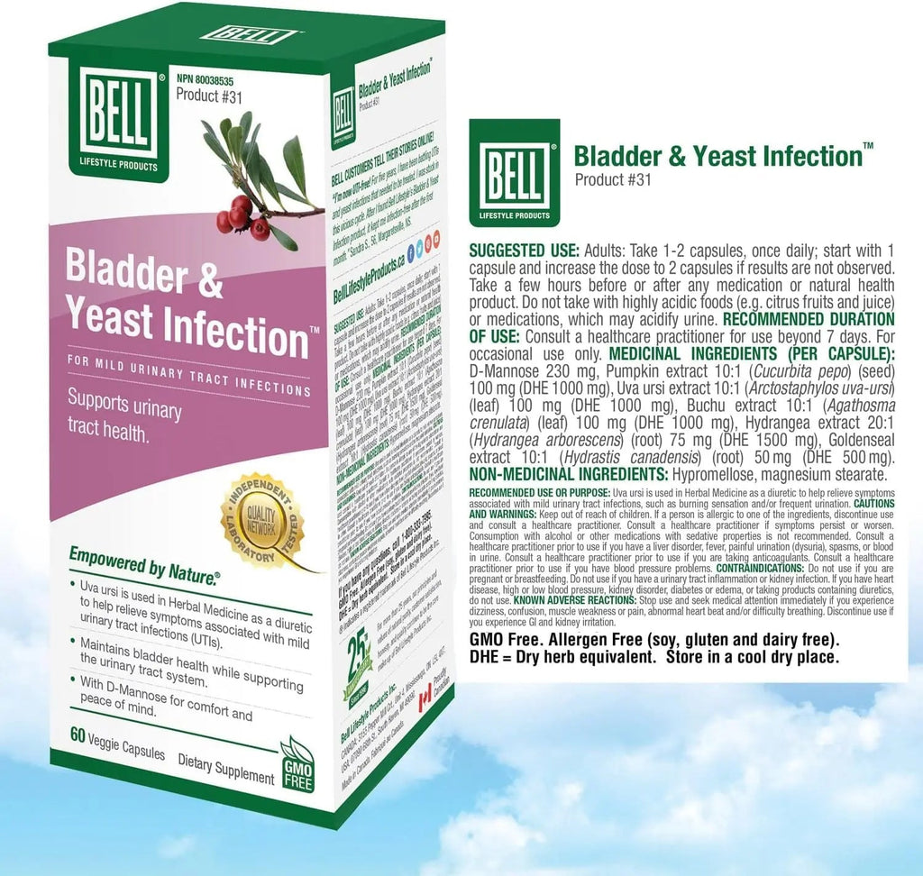 Bell Lifestyle Products Bladder Health and Yeast Balance - 60 Capsules Bell Au supplements