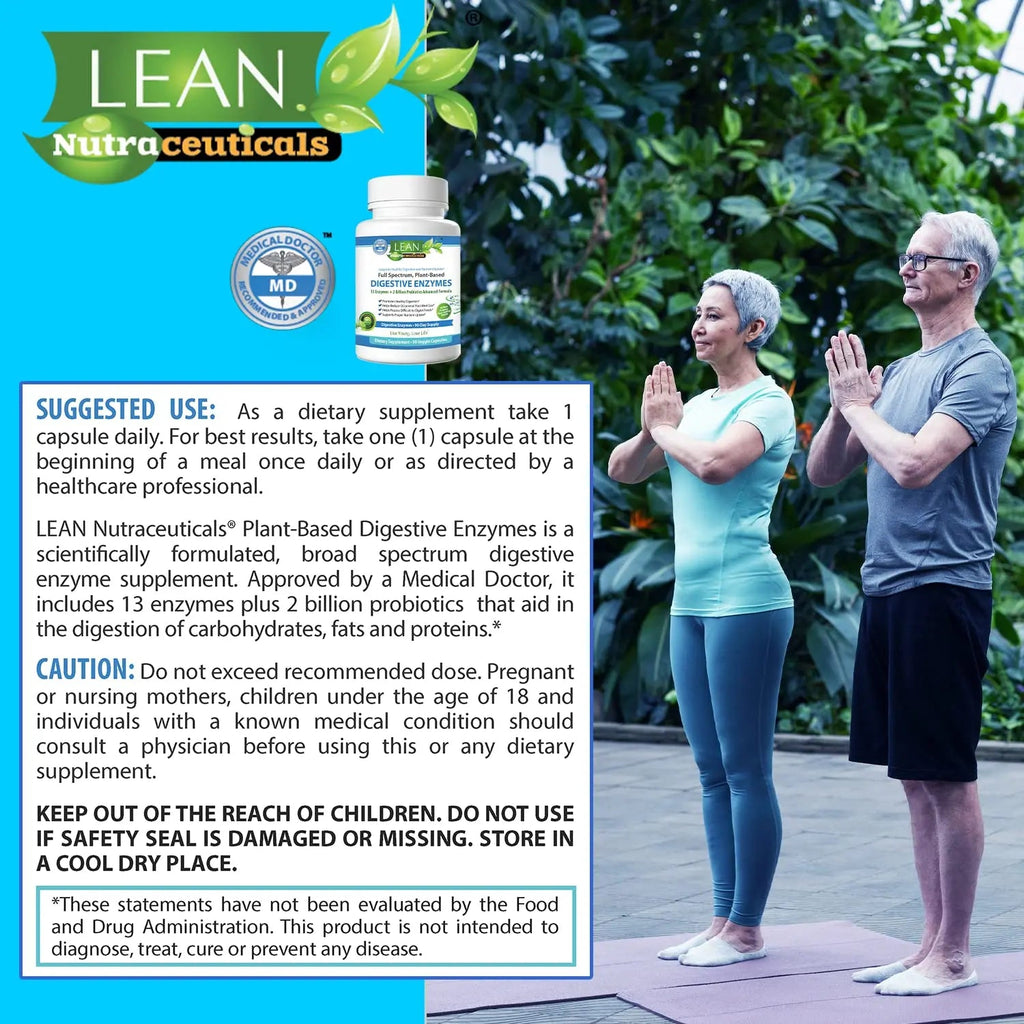 Digestive Enzymes with Probiotics, 90 Day Gut Health Supplement, 90 Cap LEAN Nutraceuticals Au supplements