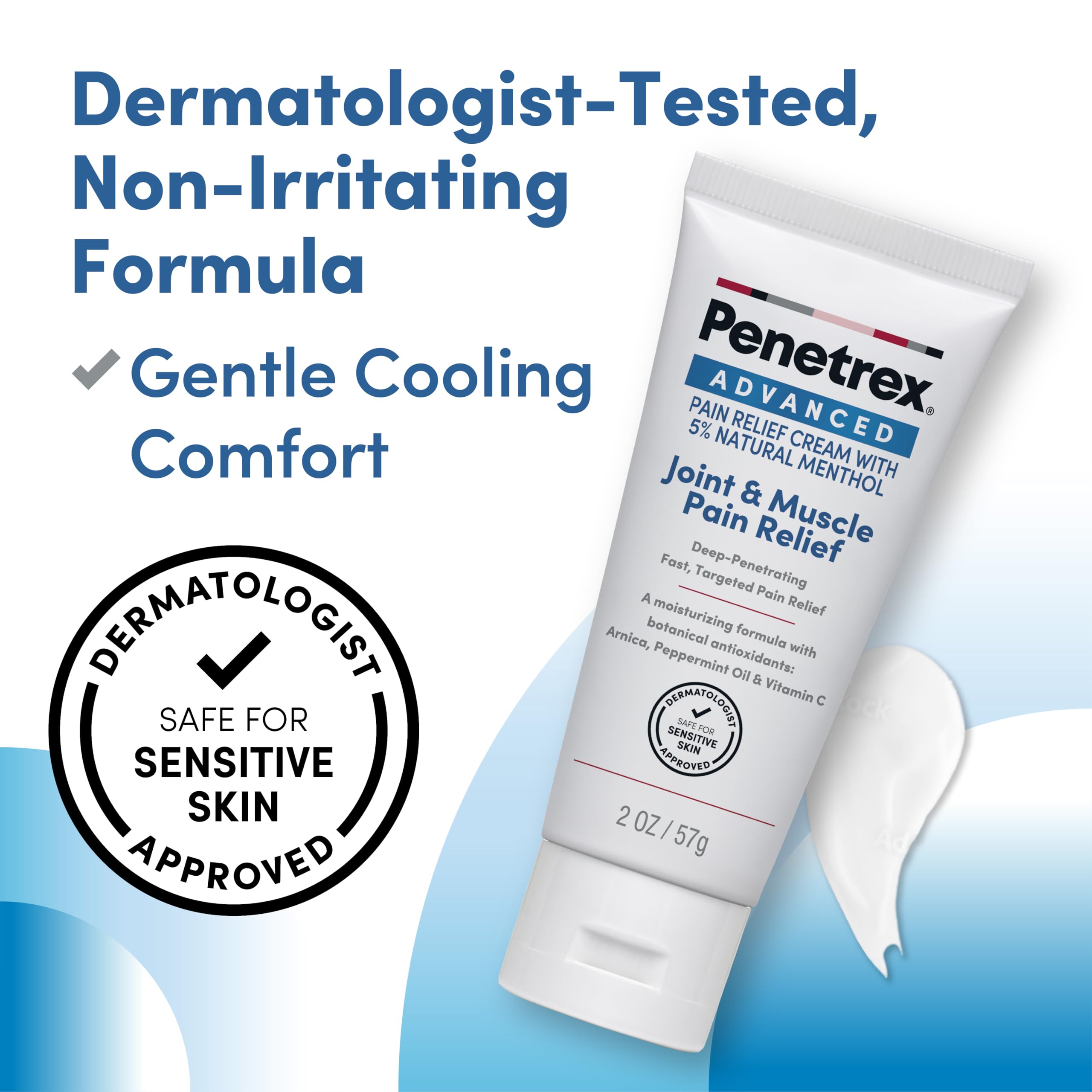 Penetrex Advanced Joint & Muscle Pain Relief Cream, 2 Oz - Natural Menthol 5% External Analgesic with A Blend of Antioxidants: Arnica, Peppermint Oil & Vitamin C Penetrex Au supplements