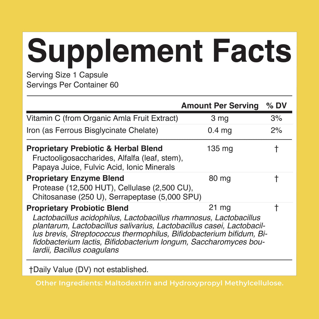 MaryRuth’s Gut Flora Health+ Enzymes | Prebiotic & Probiotic Digestive Enzymes for Healthy Gut Biome & Digestive Support | Gastrointestinal Health | CLP Certified