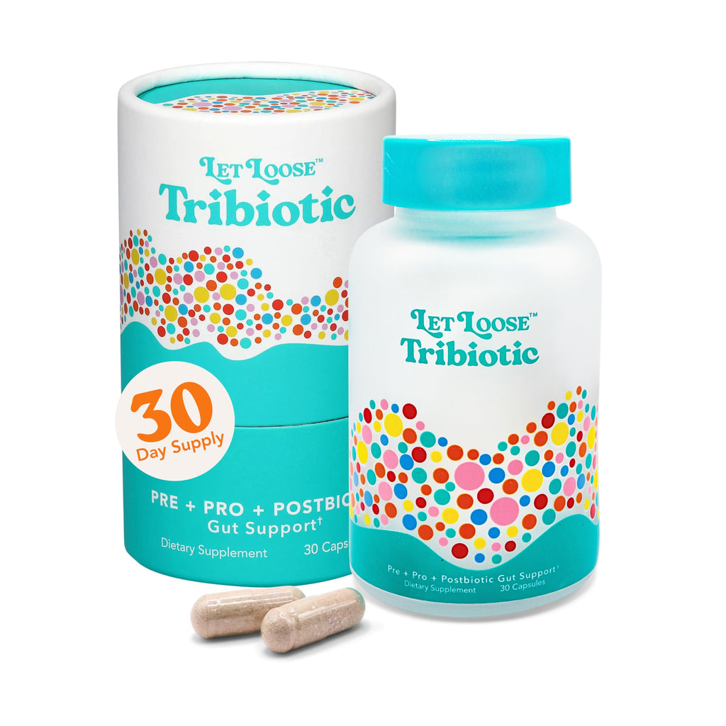 Let Loose Daily Tribiotic Pills - Probiotics, Prebiotics, and Postbiotics to Feed Your Microbiome and Support Smooth Daily Digestion, Gut Health,