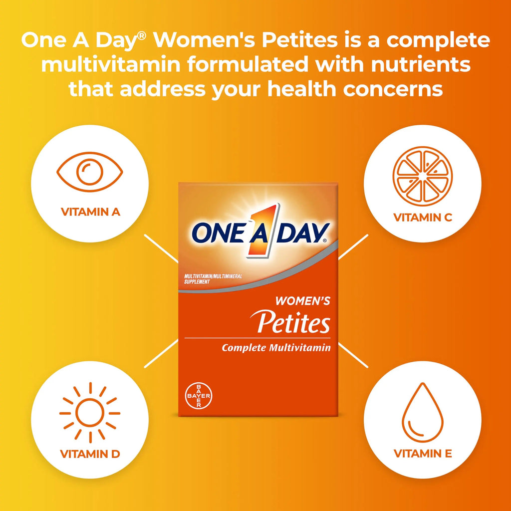 One A Day Women’s Petites Multivitamin,Supplement with Vitamin A, C, D, E and Zinc for Immune Health Support, B Vitamins, Biotin, Folate (as folic acid) ONE A DAY Au supplements