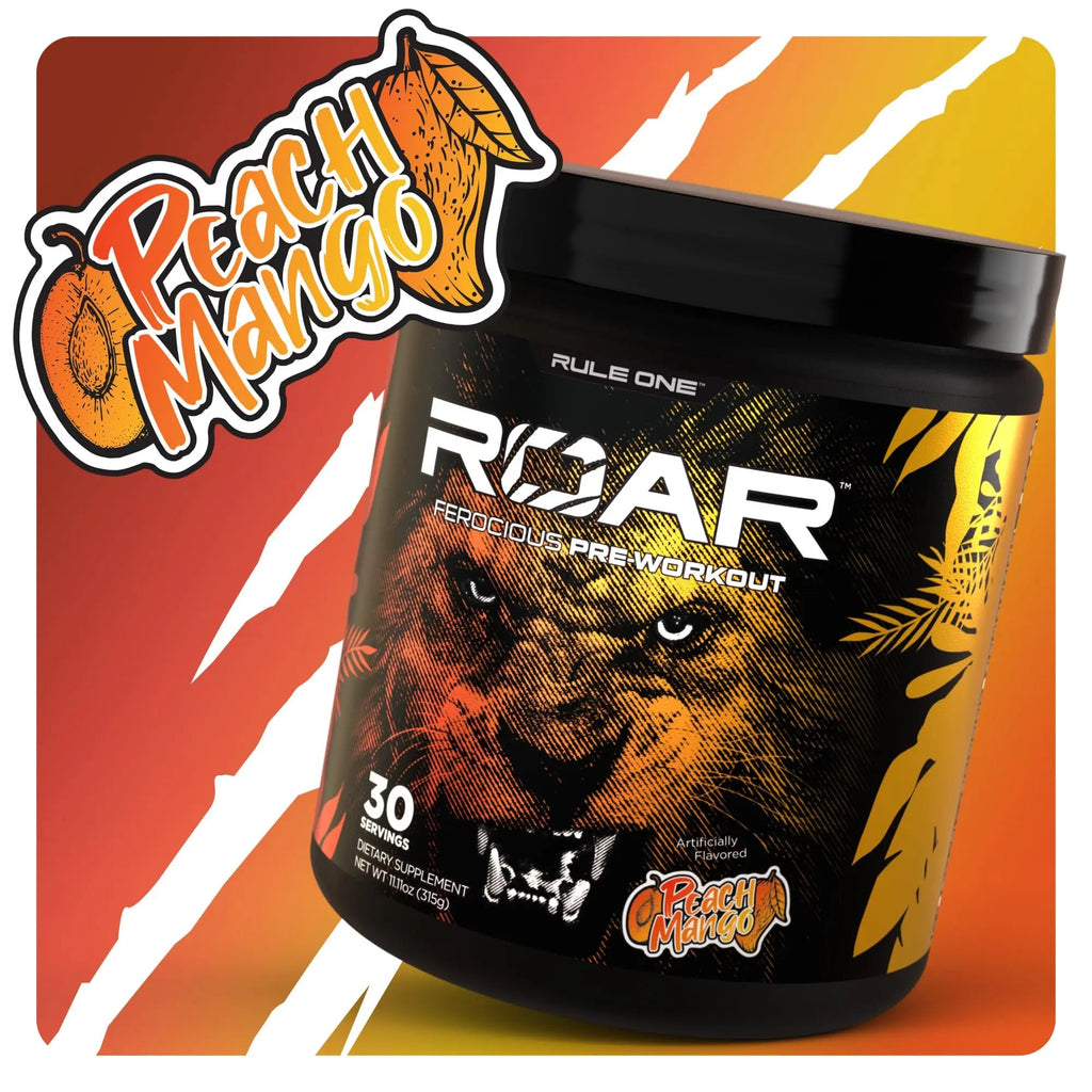 Rule 1 R1 ROAR, Peach Mango - 11.11 oz - Pre-Workout Powder - With Creatine, Beta-Alanine Rule 1 Proteins Au supplements