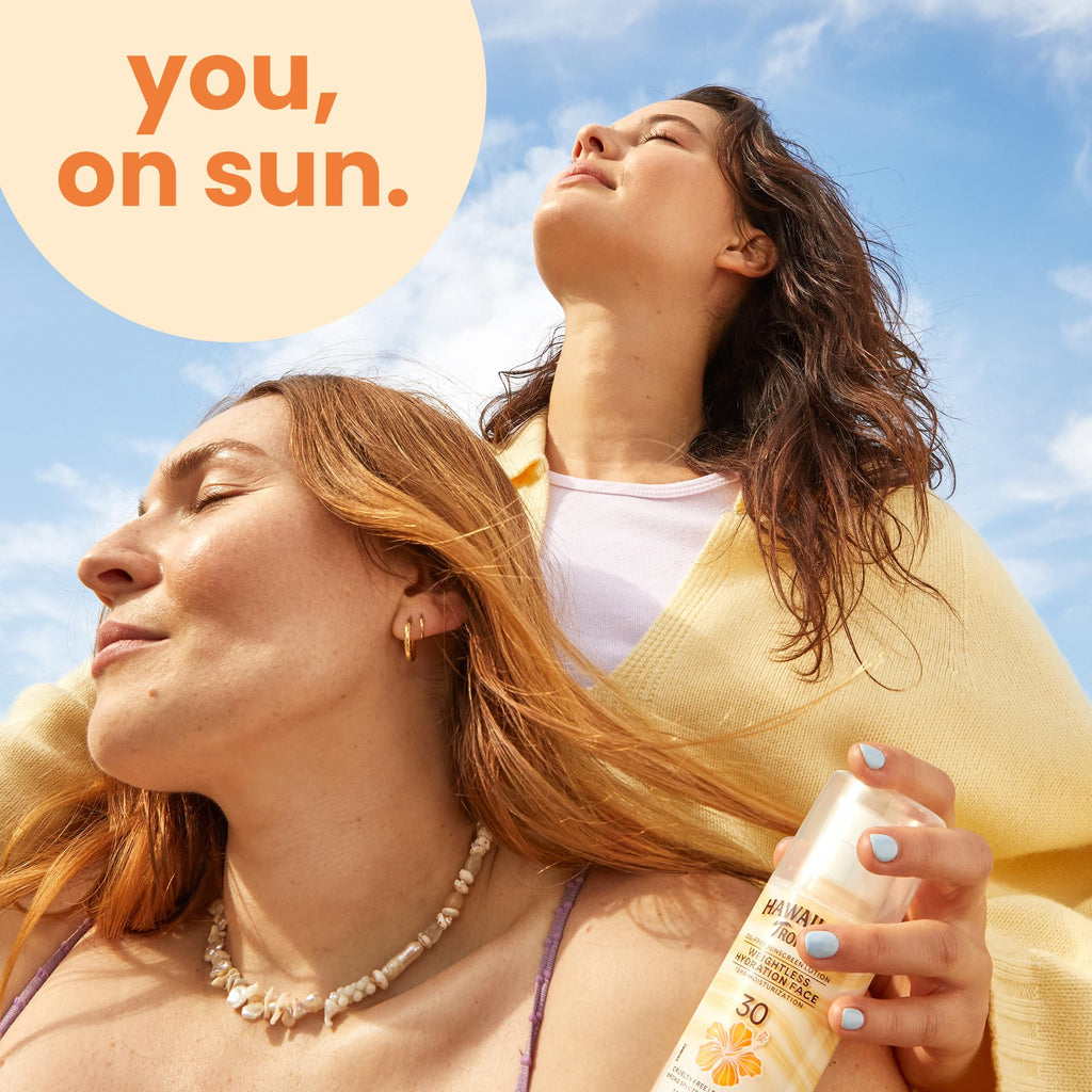Hawaiian Tropic Weightless Hydration Lotion Sunscreen for Face SPF 30, 1.7oz | Travel Size