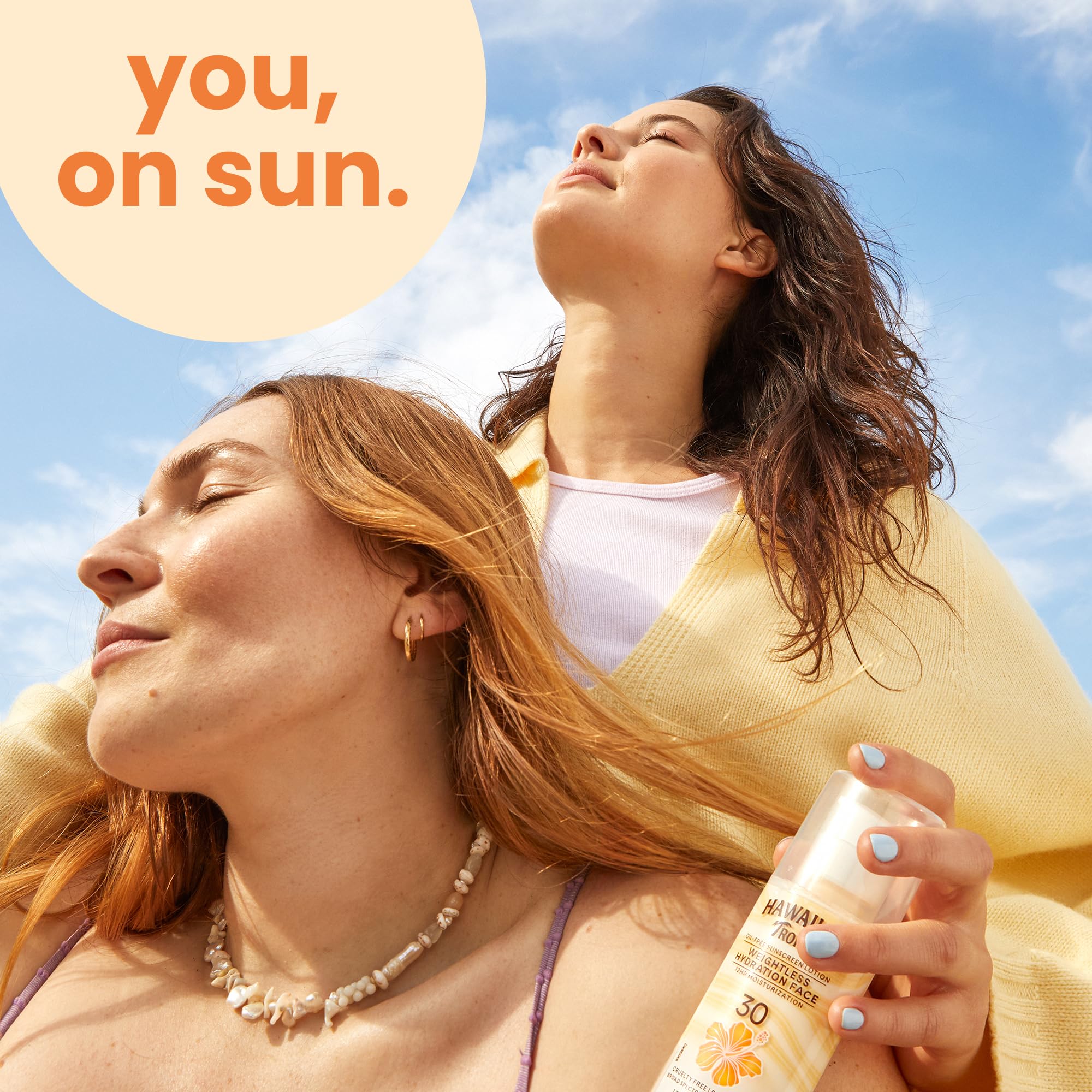 Hawaiian Tropic Weightless Hydration Lotion Sunscreen for Face SPF 30, 1.7oz | Travel Size