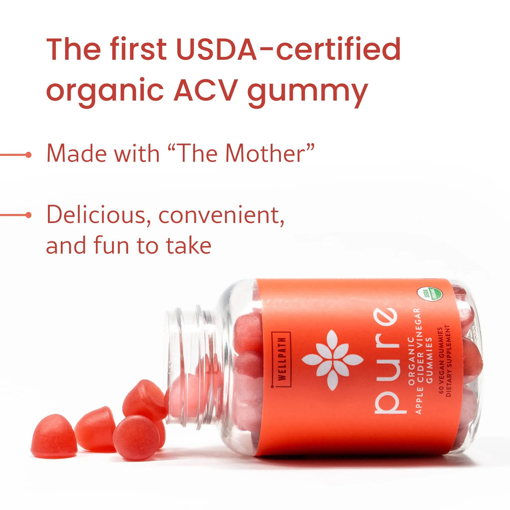 WellPath ACV Gummies with The Mother - USDA Organic, Vegan, Raw Apple Cider Vinegar WellPath Au supplements