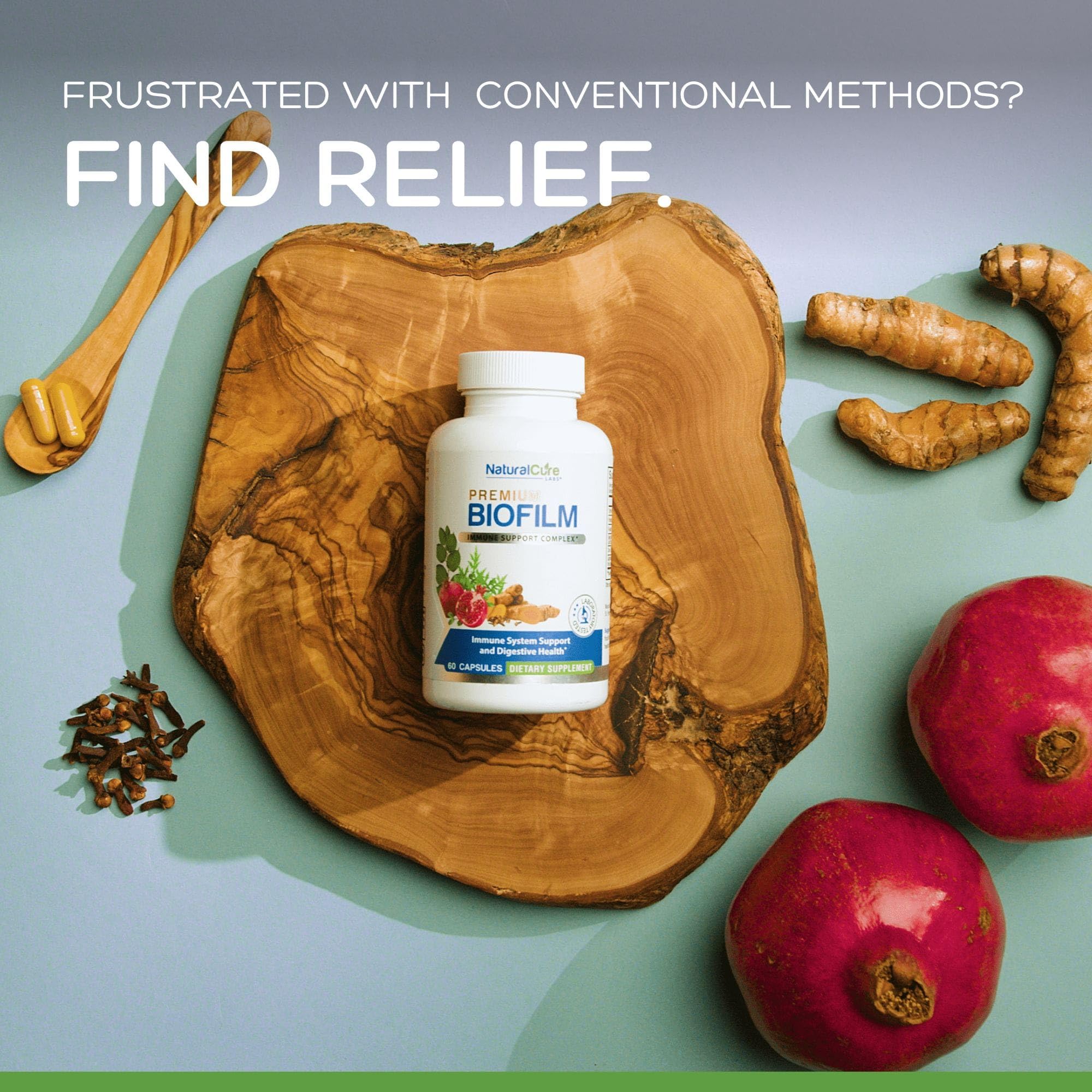 Natural Cure Labs Biofilm Complex – Premium Botanicals & Herbs | Digestive & Immune Wellness Support | Vegan, Non-GMO, Gluten-Free