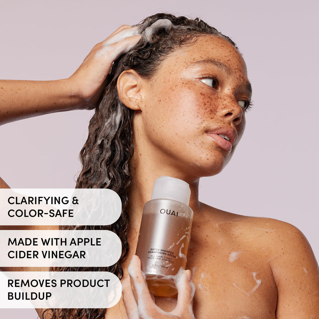 OUAI Detox Shampoo & Thick Hair Conditioner Bundle - Clarifying Shampoo for Build Up, Dirt, Oil, Product and Hard Water & Moisturizing Conditioner for Thick Hair (2 Count) OUAI Au supplements