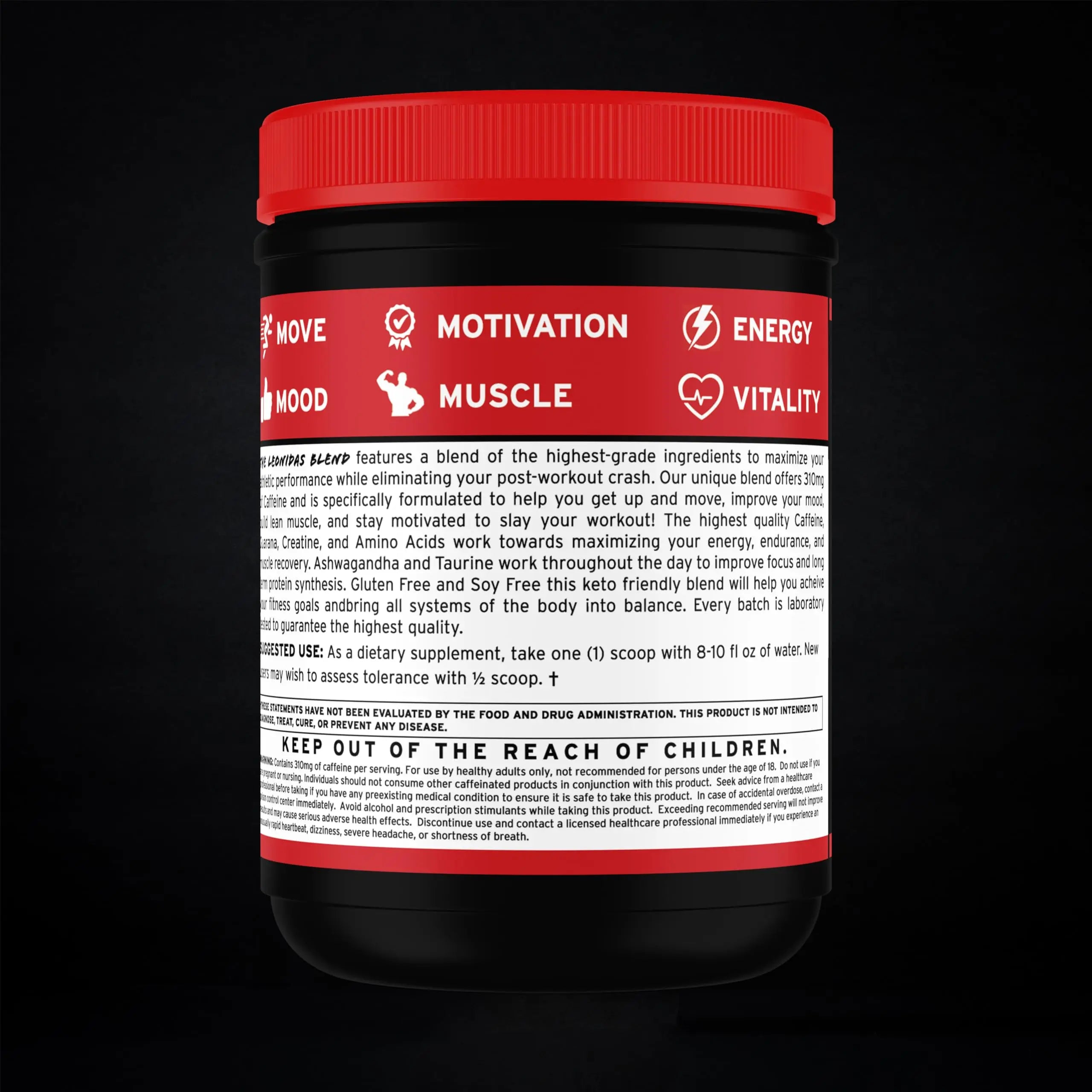 Spartan Fit Nutrition Pre-Workout Powder -Berry Flavor with Full Serving of Creatine +310mg Generic Au supplements