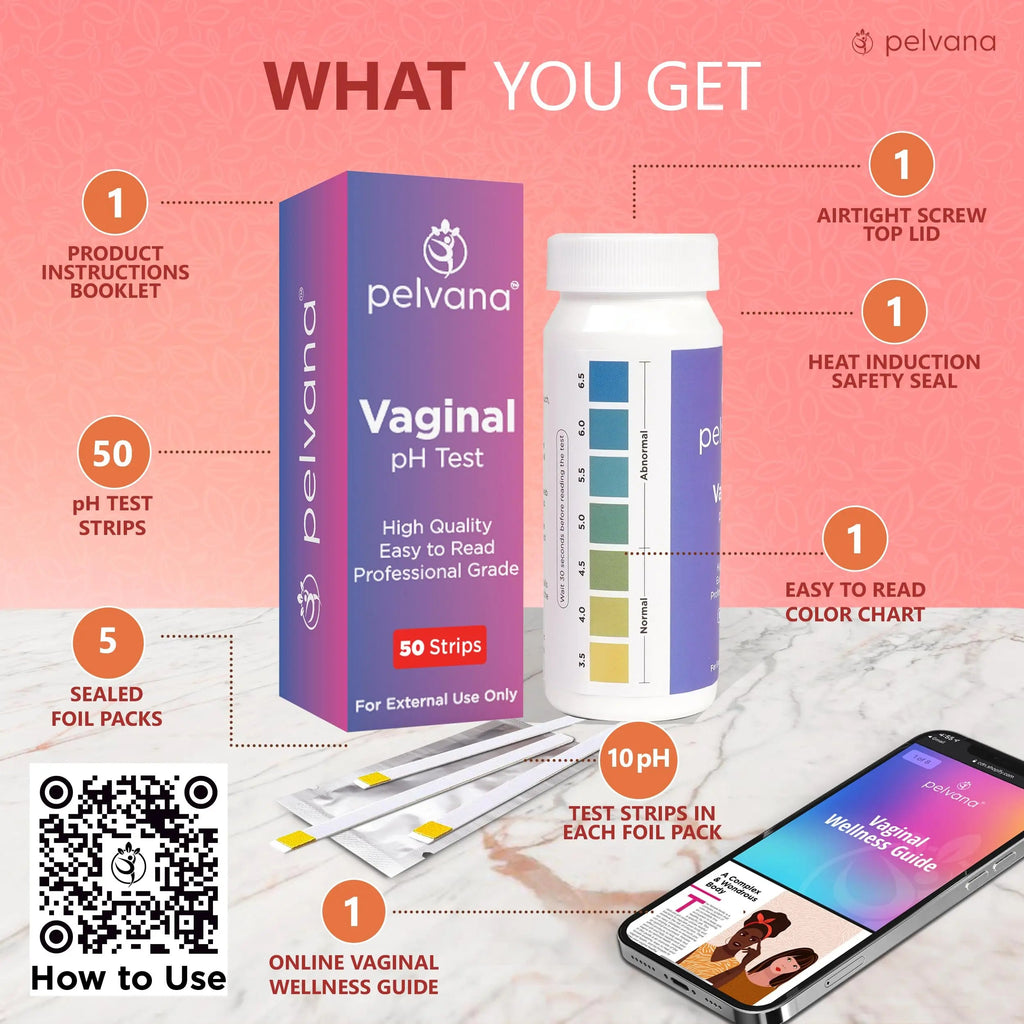 Pelvana Vaginal pH Balance Test Strips for Women 50 Strips - Vaginal pH Test Strips Pelvana Au supplements