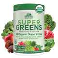 Country Farms Organic Super Greens Natural Flavor, 50 Organic Super Foods, Packed with Fiber, USDA Organic Drink Mix, Fruits, Vegetables, Mushrooms & Probiotics